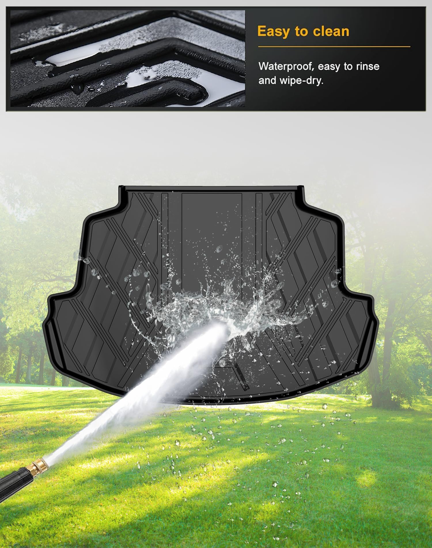 Aomsazto Cargo Liner Compatible With 2014-2019 Toyota Corolla Sedan | Custom Fit Trunk Mat Behind 2Nd Row | All Weather Protecti