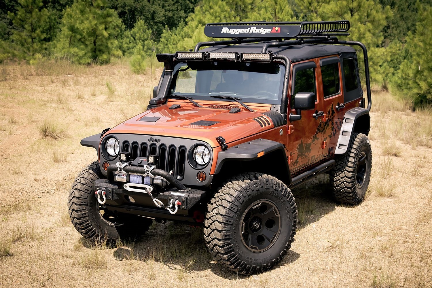 Rugged Ridge | Hurricane Flat Fender Flare Kit | 11640.10 | Fits 2007-2018 Jeep Wrangler Jk