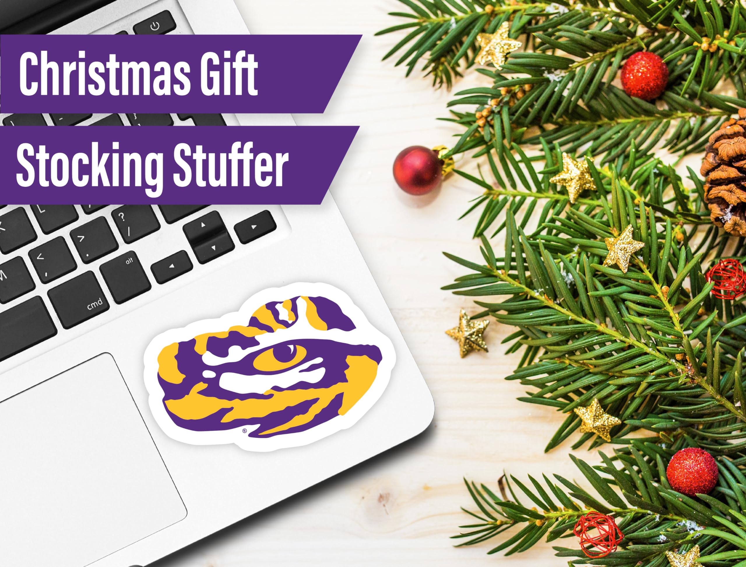 Lsu Tigers Stickers (14 Stickers) 2 Large 5'' For Car Windows 10 Medium 2.5'' For Water Bottles Laptops Phones And 2 Mini Keyboa