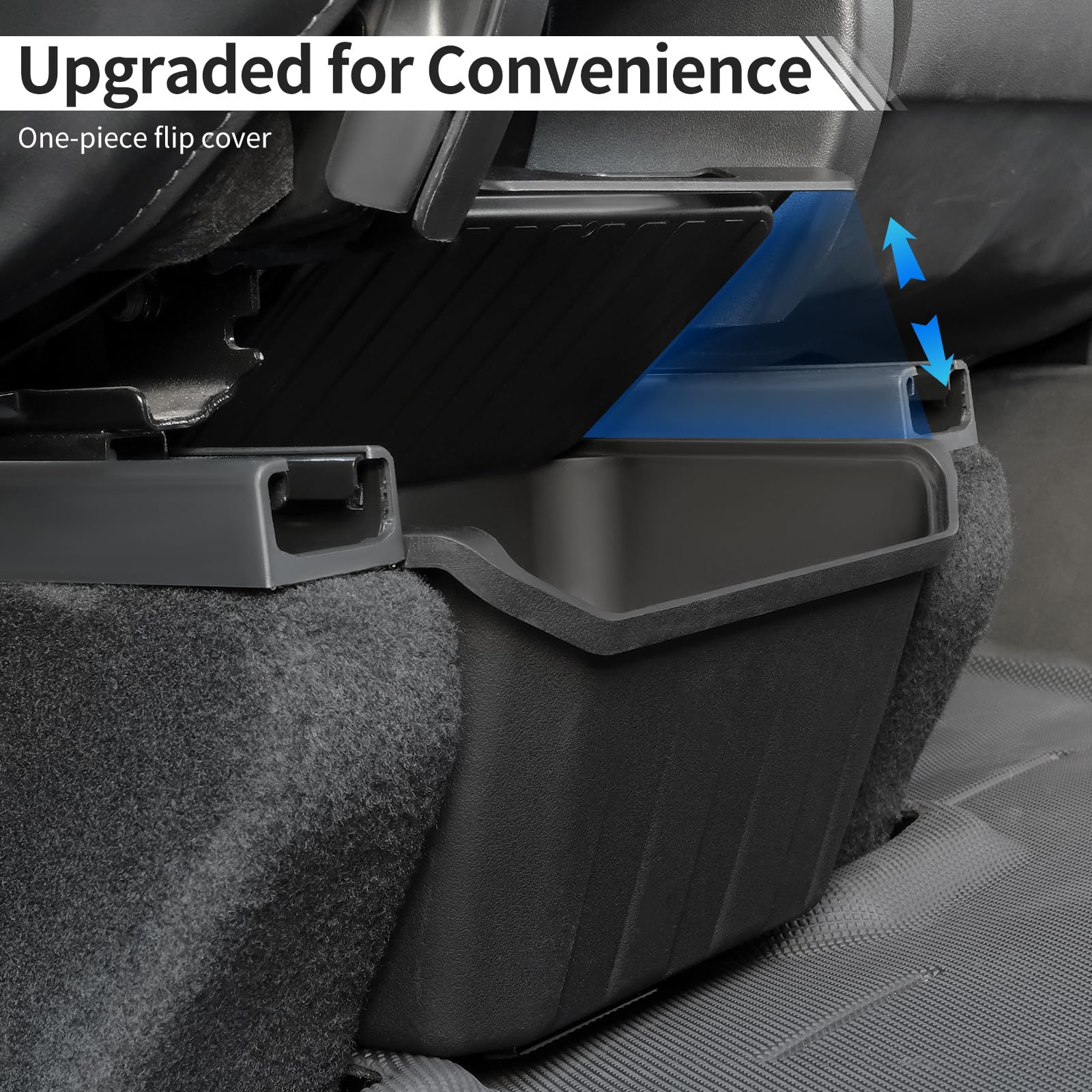 Jawjut Trash Can,Upgrade Flip Cover And Strengthen Fixation,Compatible With Tesla Model Y, Trash Can Accessories, Black