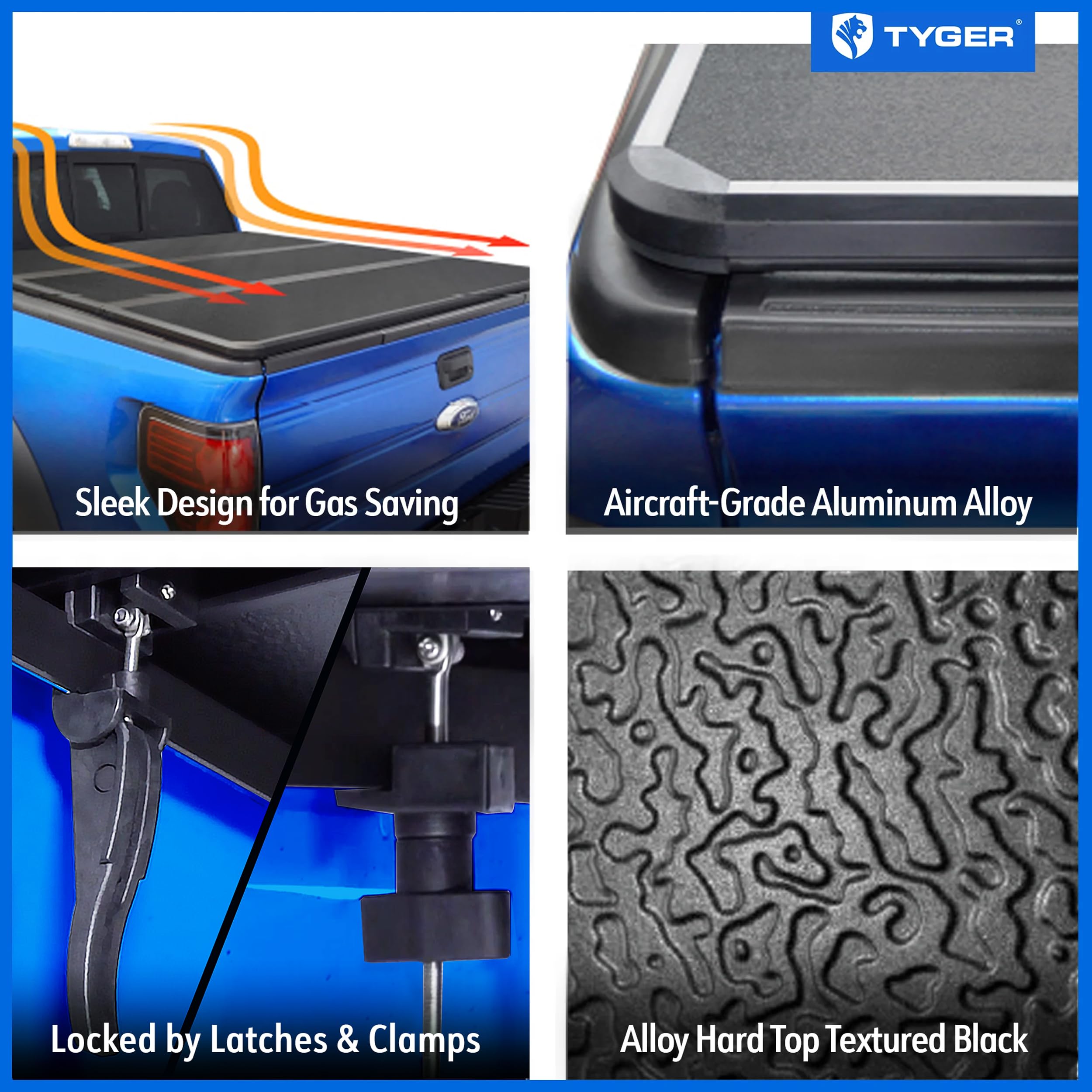 Tyger Auto T5 Alloy Hardtop Truck Bed Tonneau Cover Compatible With 2020-2025 Chevy Silverado Gmc Sierra 2500 3500Hd | 6'10'' (8