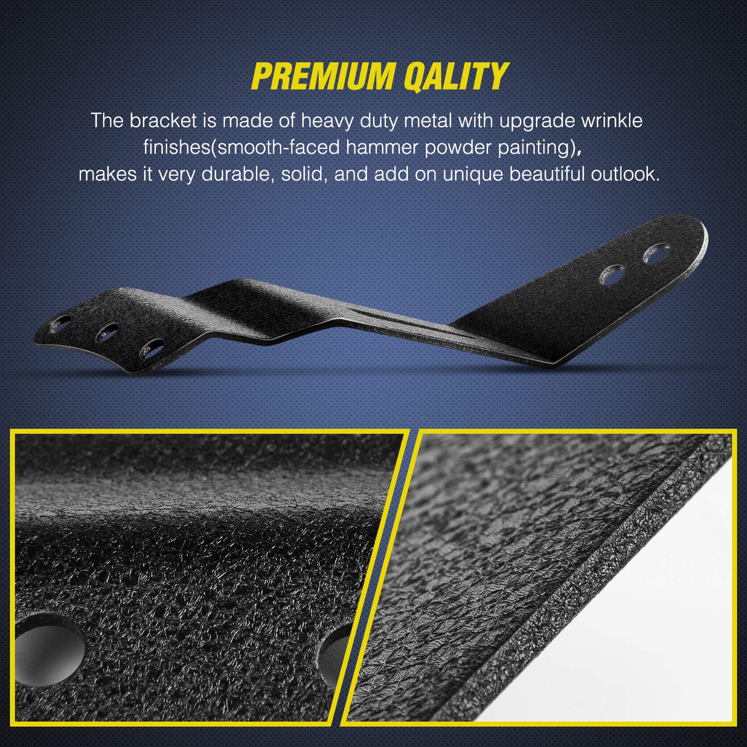 Nilight 90031B 2Pcs 52” Curved Led Light Bar Bracket At Upper Windshield Roof Cab For 99-06 Chevy Silverado Suburban Avalanche Tahoe & Gmc Yukon Sierra, 2 Years Warranty