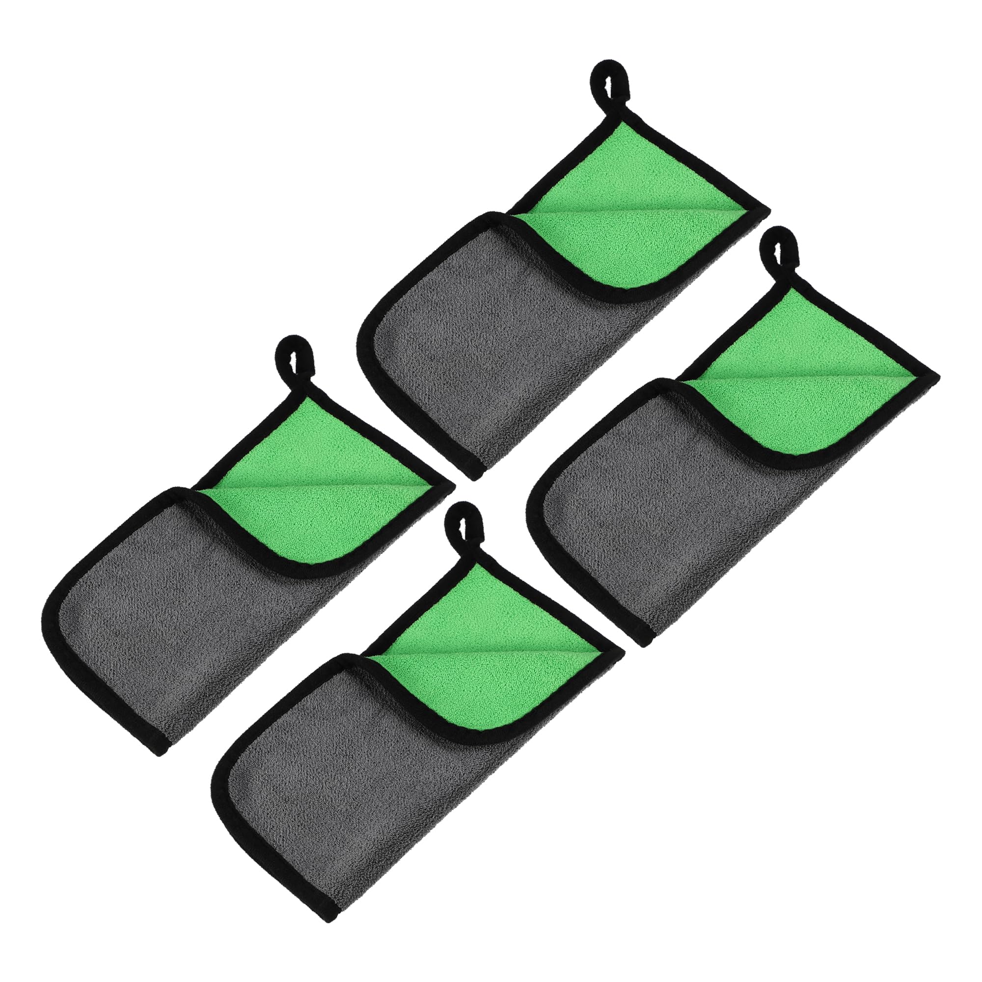 X AUTOHAUX 4pcs Microfibre Car Drying Towel 9.84x9.84 Extra Large Car Cleaning Detailing Absorbent Car Drying Cloth Window Cle