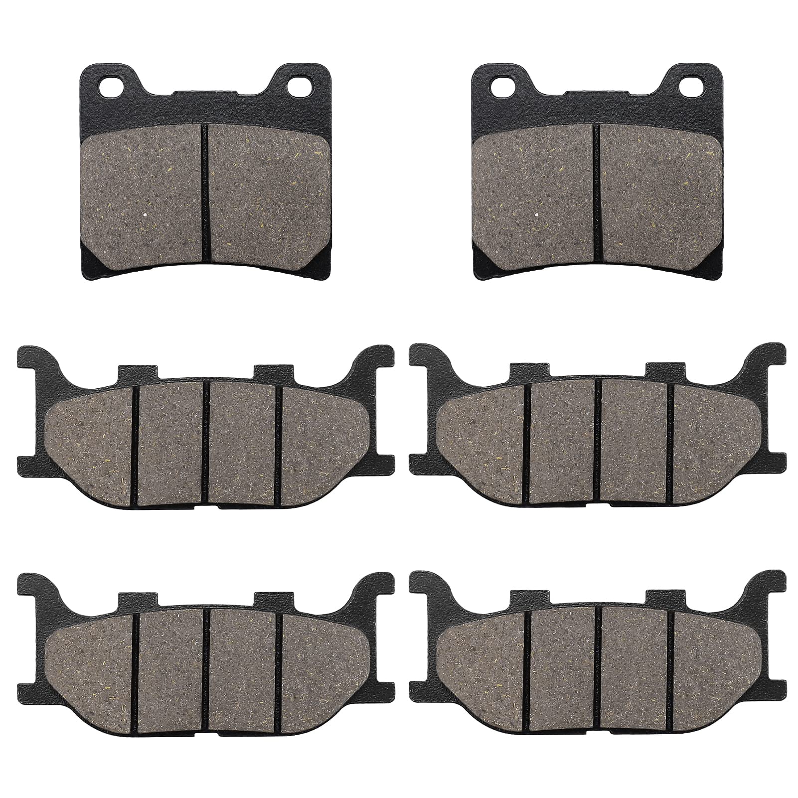 SOLLON Front and Rear Brake Pads for Yamaha XVS1100 Vstar 1100 Custom Midnight 2007-2008 / XVS1100 V-star Custom / Classic / Sil
