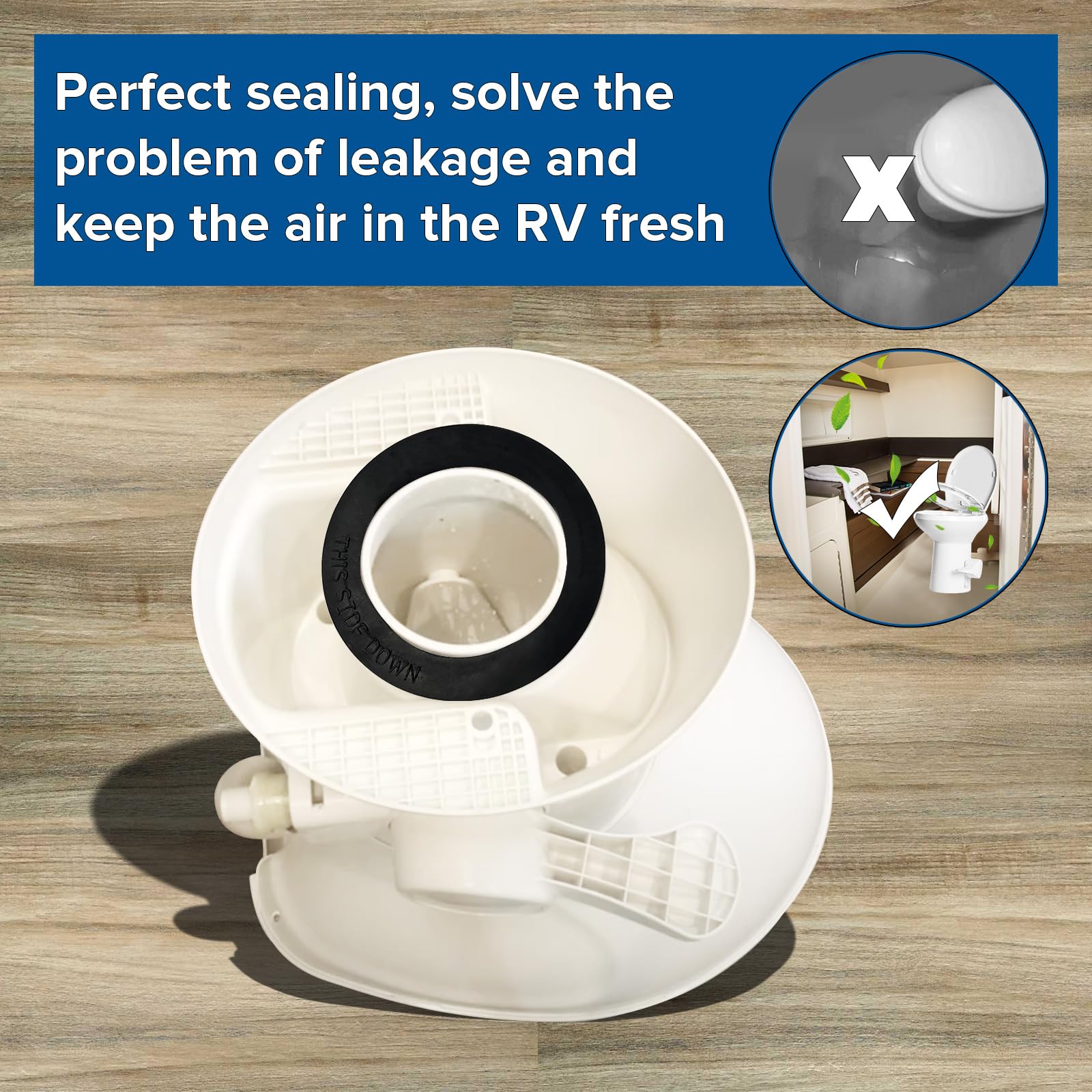 Xqiqx Rv Toilet Seal, 385311652 Rv Toilet Replacement Seal And 385311658 Rv Toilet Flush Seal Compatible With Dometic 300/310/32