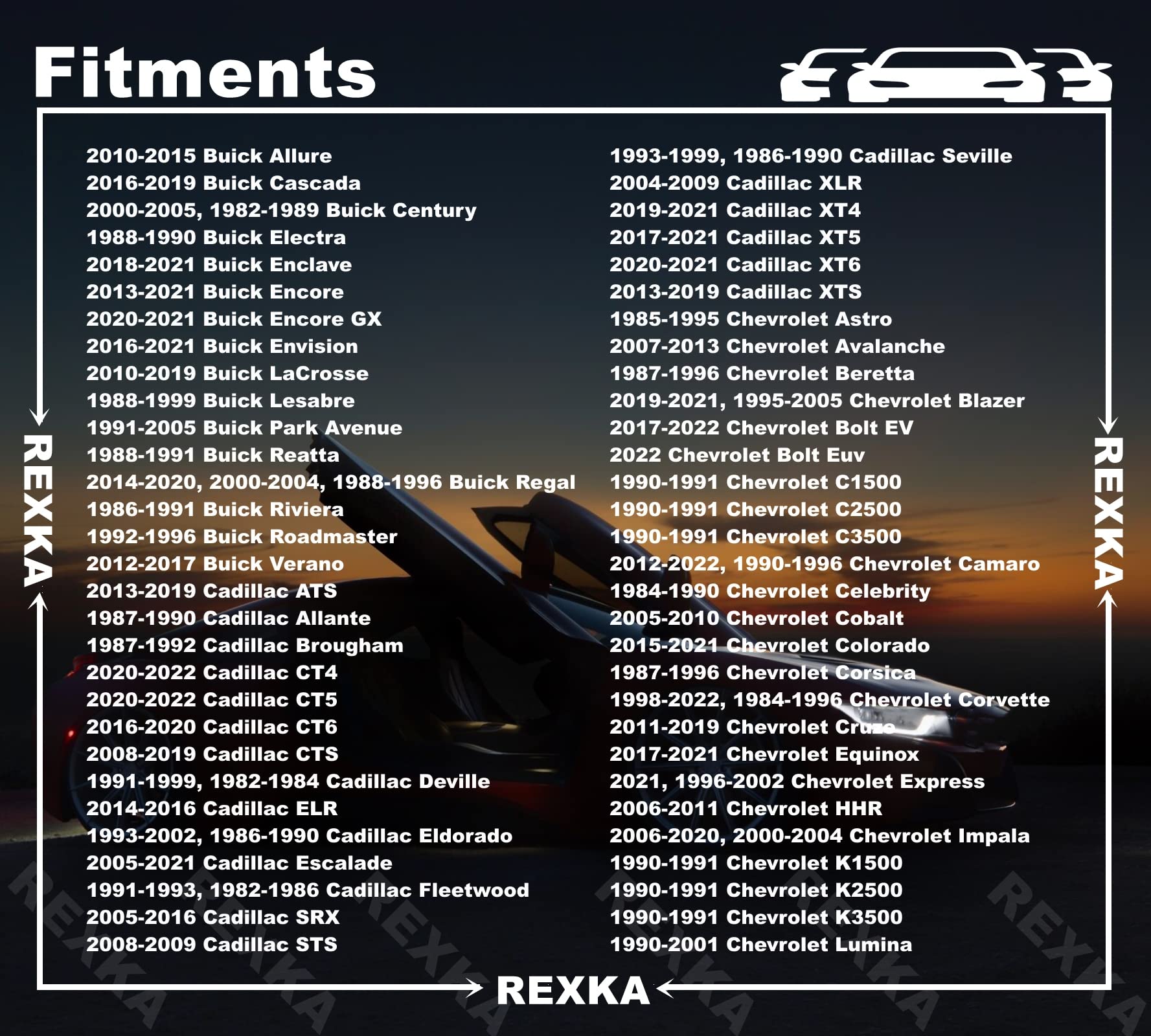 Rexka 10Pcs M4.2X1.41X25 Multi-Purpose Bolt For Gm Chevy 11547421 -Wheelhouse Liner Bumper Cover Floor Pan Splash Shield Air Def