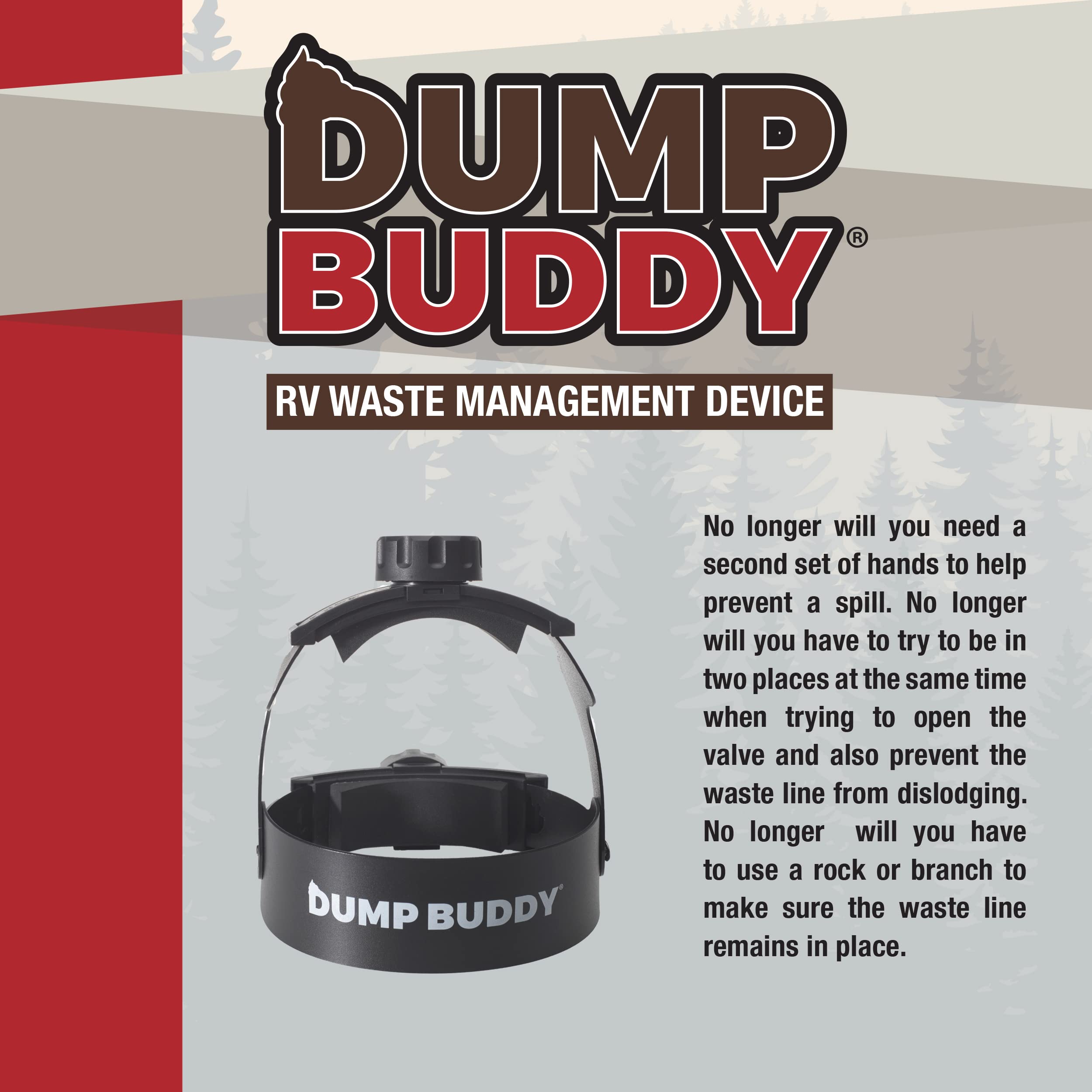 Dump Buddy Rv Hose Fastening Device - Camper Sewer Accessory Reduces Accidental Spillage - Rv Sewer Hose Support Is A Must Have