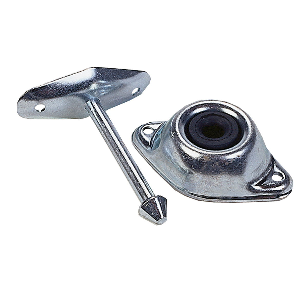 JR Products 10284 Plunger Door Holder - Straight, 3'',Silver
