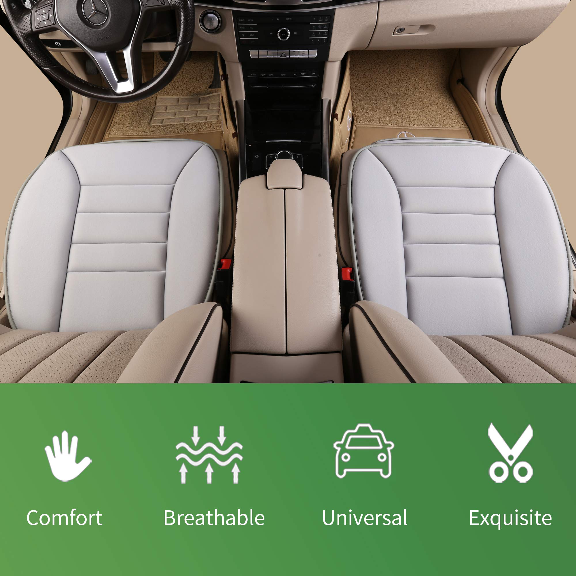 Lofty Aim Premium Car Seat Cushion, Driver Seat Cushion With Comfort Memory Foam & Non-Slip Rubber Bottom, Car Seat Pad Works Wi