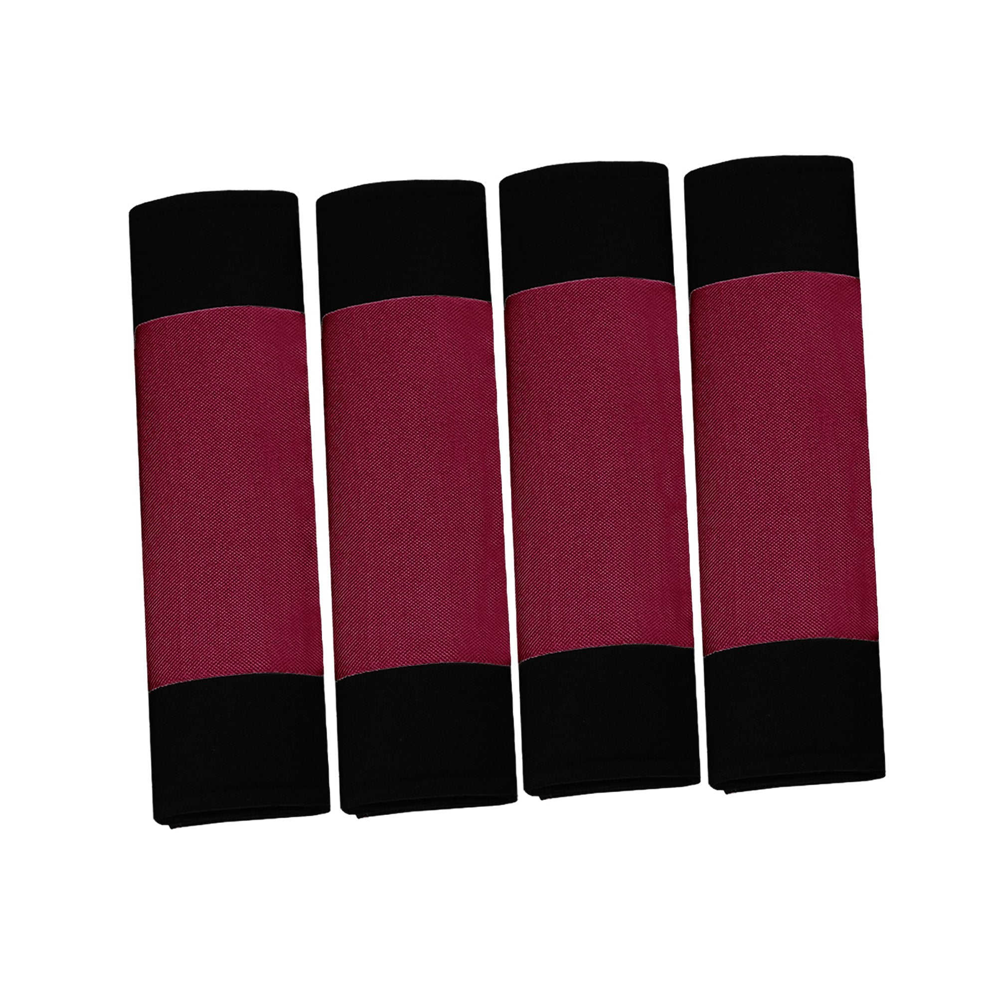 FH Group Universal Fit Modernistic and Seat Belt Pads Combo Set Steering Wheel Cover Fits Most Cars, SUVs Burgundy