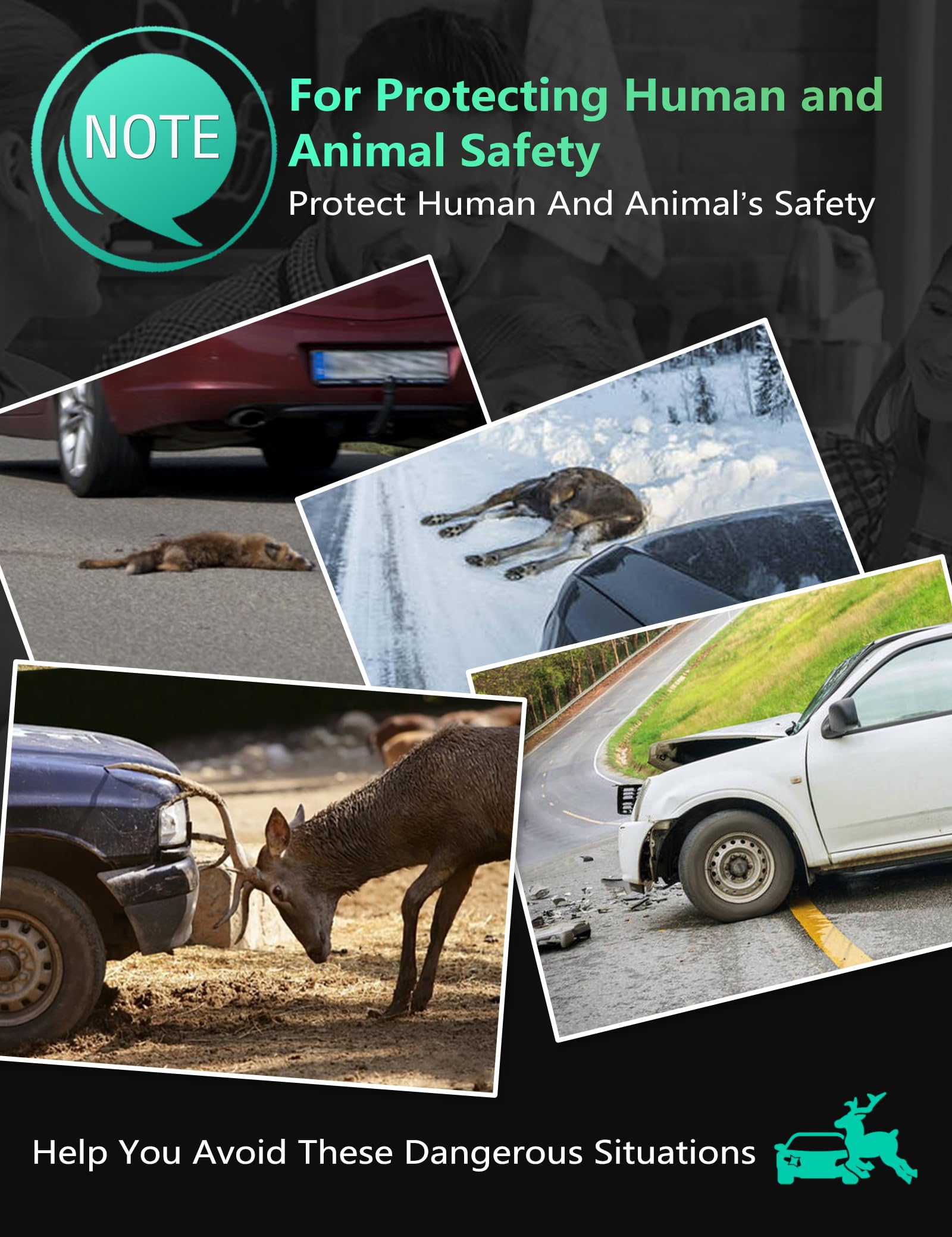 Elook Upgraded Deer Whistles For Car, Deer Horn For Car, Save Deer Whistle For Vehicles, Trunks, Motorcycle, Three-Horn, 8 Pack