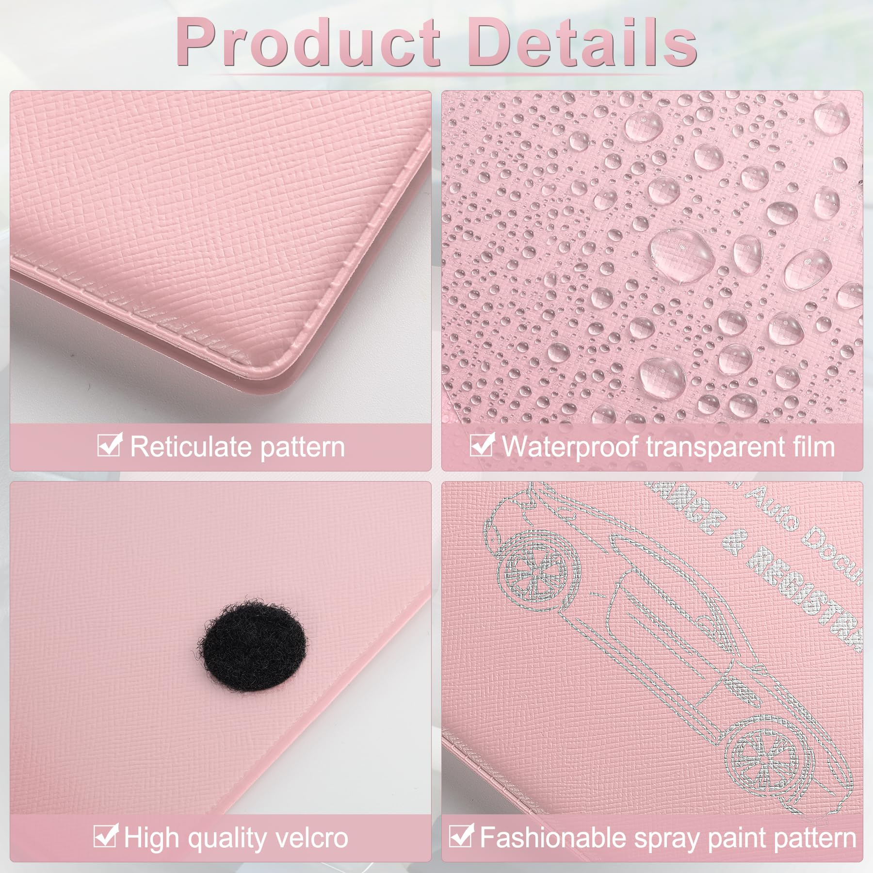 Uyye Car Registration And Insurance Card Documents Holder 2-Pack,Car Interior Accessories For Car,Truck,Suv And Other Vehicle, C