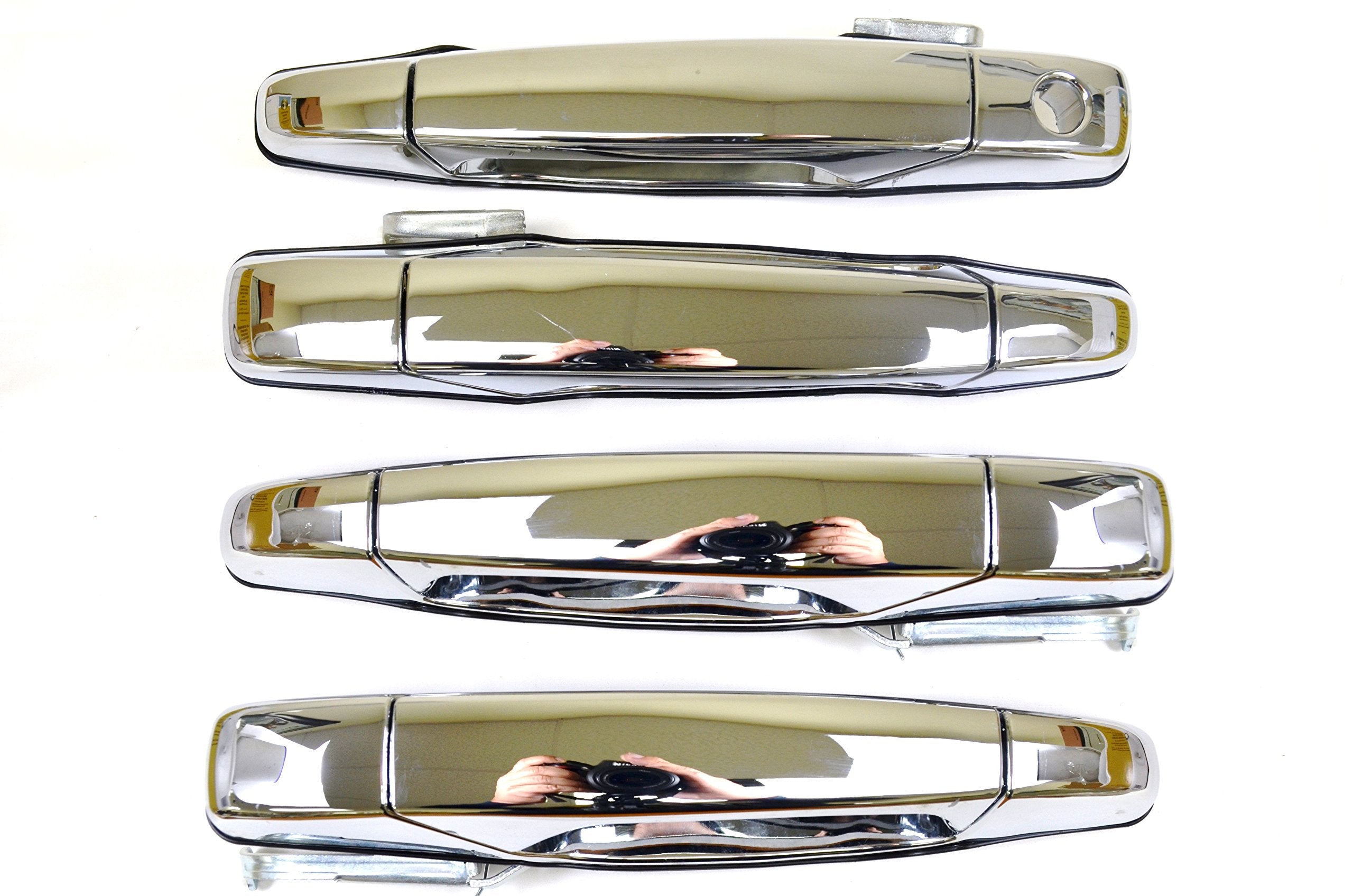PT Auto Warehouse GM-3545M-QPK - Outside Exterior Outer Door Handle, Chrome - 1 Front Left, 1 Front Right, 1 Rear Left, 1 Rear Right
