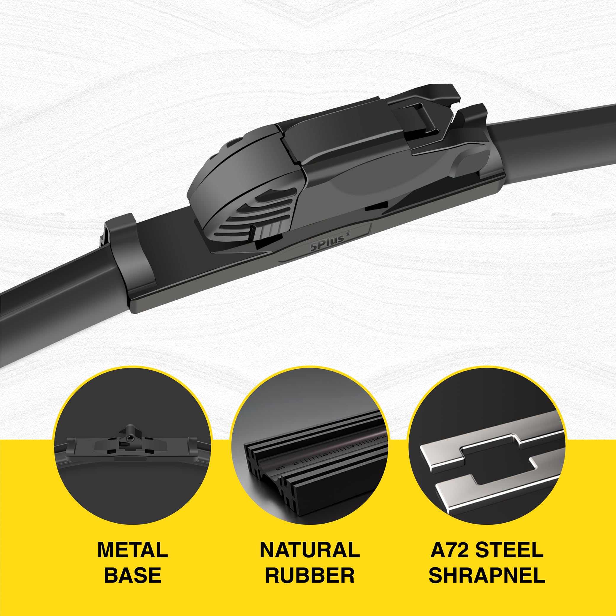 5 Plus Wiper Blades 24 22 Windshield Wiper Blades (Set Of 2),Automotive Replacement Windshield Wiper Blades Oem Quality Premium