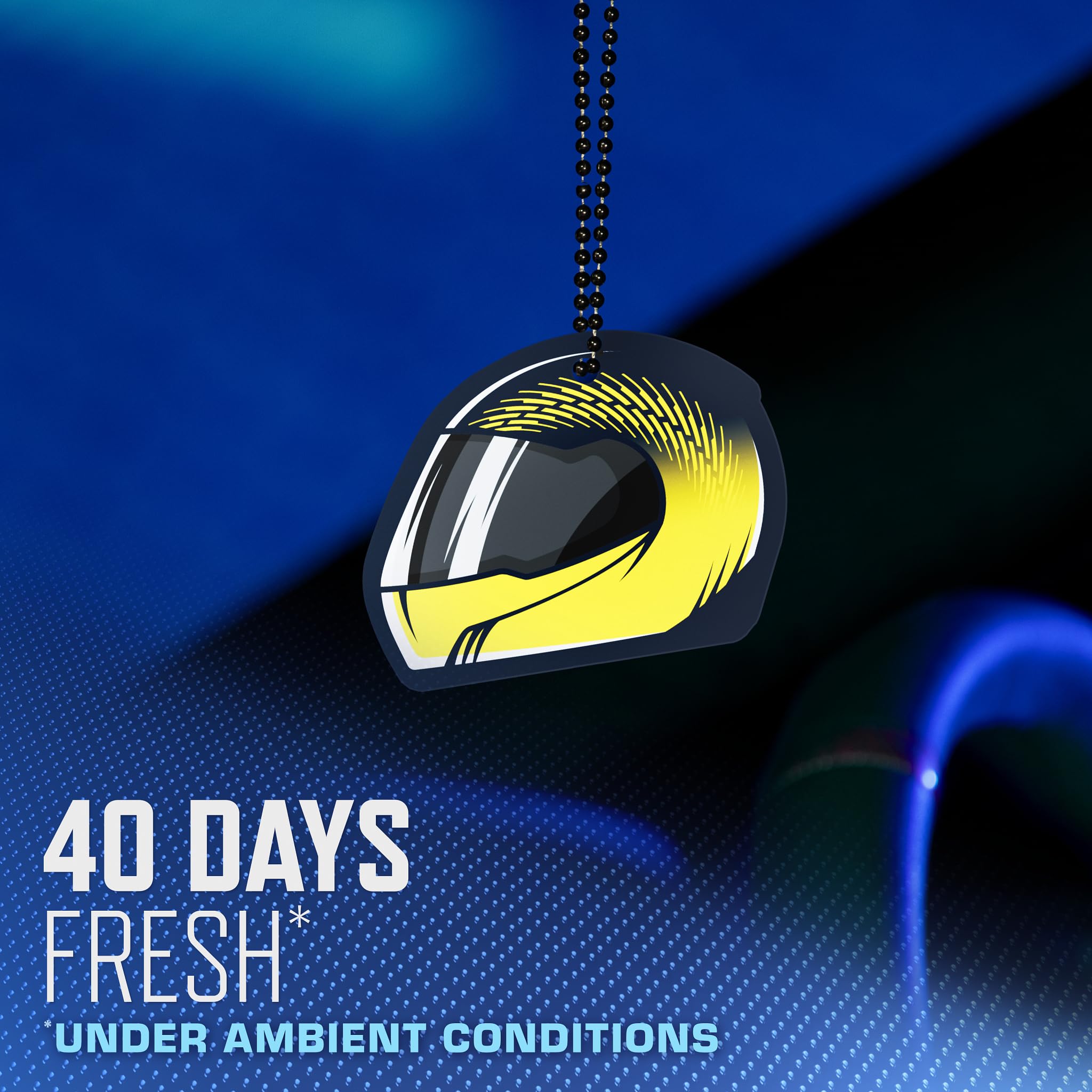 Armor All Podium Series Hanging Car Air Freshener, Logo Helmet, Victory Lap Scent (6 Pack), Racing-Inspired Auto Air Freshener W