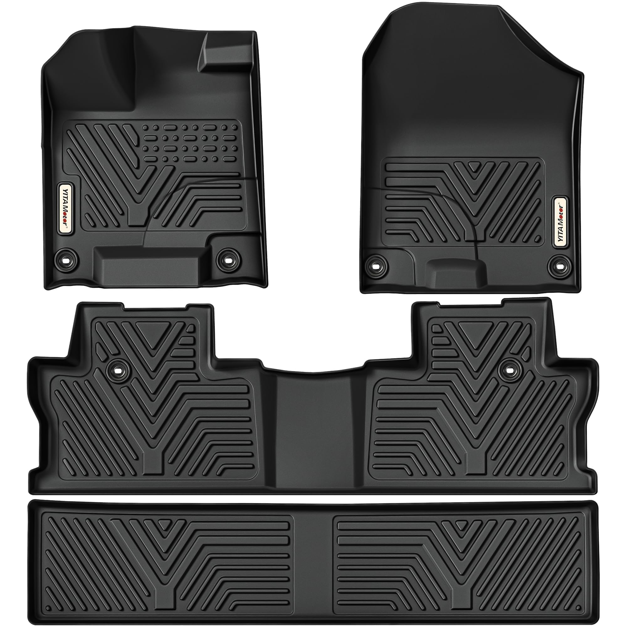 Yitamotor Floor Mats Compatible With 2017-2025 Honda Ridgeline Crew Cab, Custom Fit All-Weather Tpe Ridgeline Floor Liners 1St,