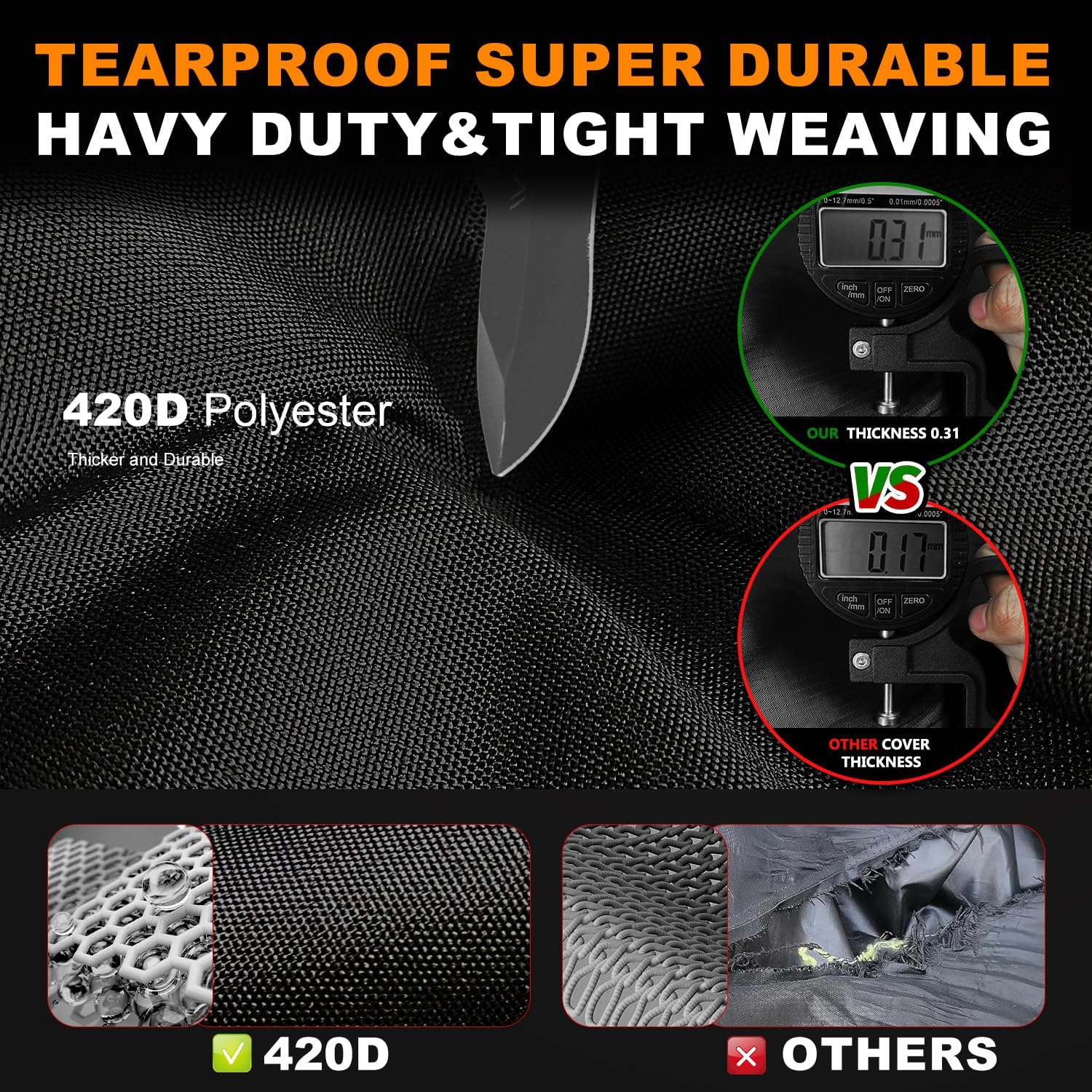 ClawsCover ATV Quad Covers Waterproof Outdoor Heavy Duty Oxford Cloth 4 Wheeler Accessories Fadeless Windproof All Weather Prote