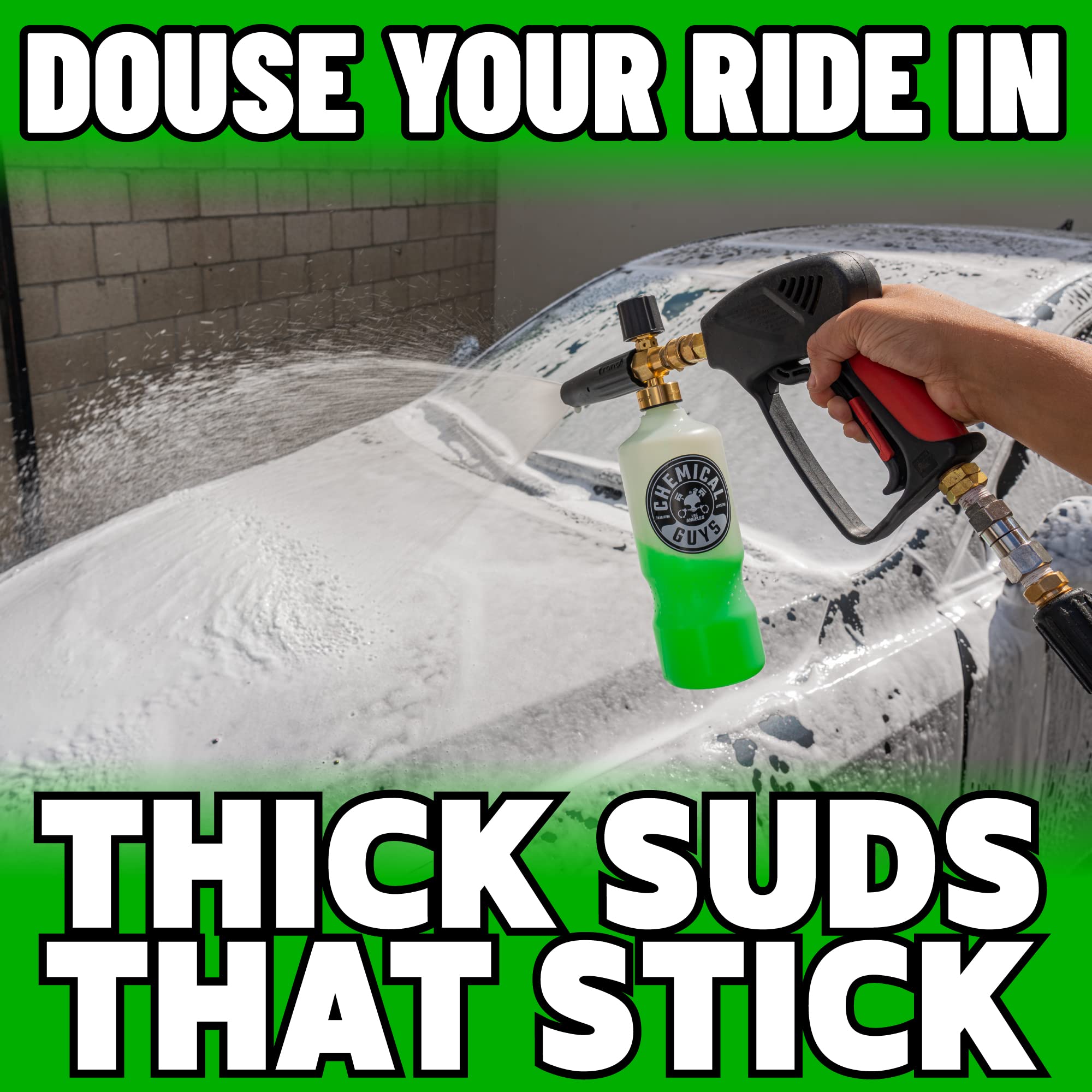 Chemical Guys Hol169 16-Piece Arsenal Builder Car Wash Kit With Foam Cannon, Bucket And (6) 16 Oz Car Care Cleaning Chemicals, G