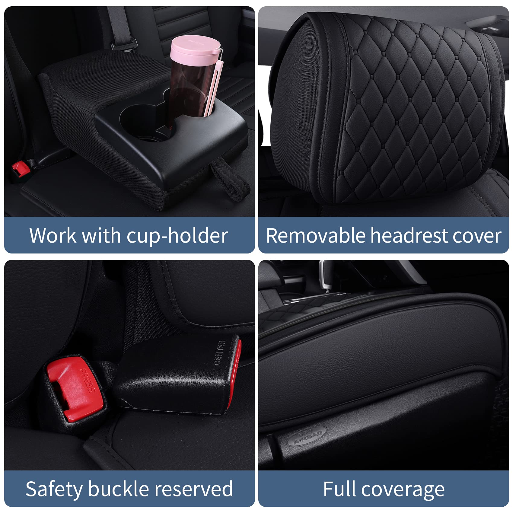 Aierxuan Car Seat Covers Full Set Compatible With Toyota Tundra Custom Fit 2008-2025 Truck Pickup Crewmax Double Cab Waterproof