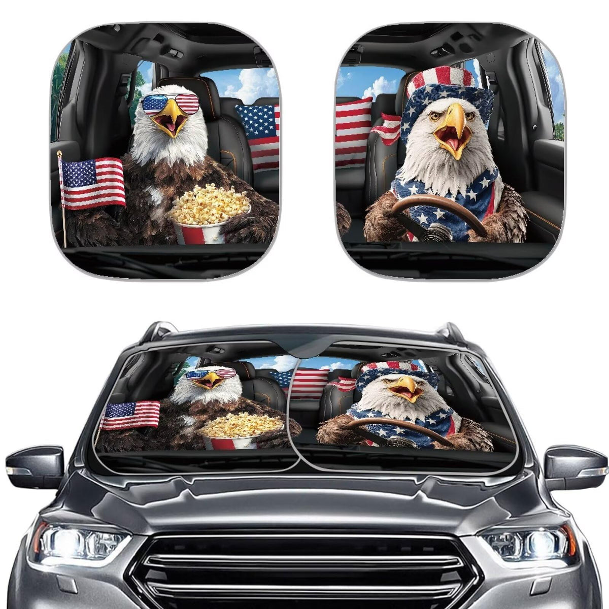 Renewold Car Front Windshield Sunshade Summer Blocks Sun Heat Sun Visor Shield Outdoor Window Shade Cover Auto Accessories Inter