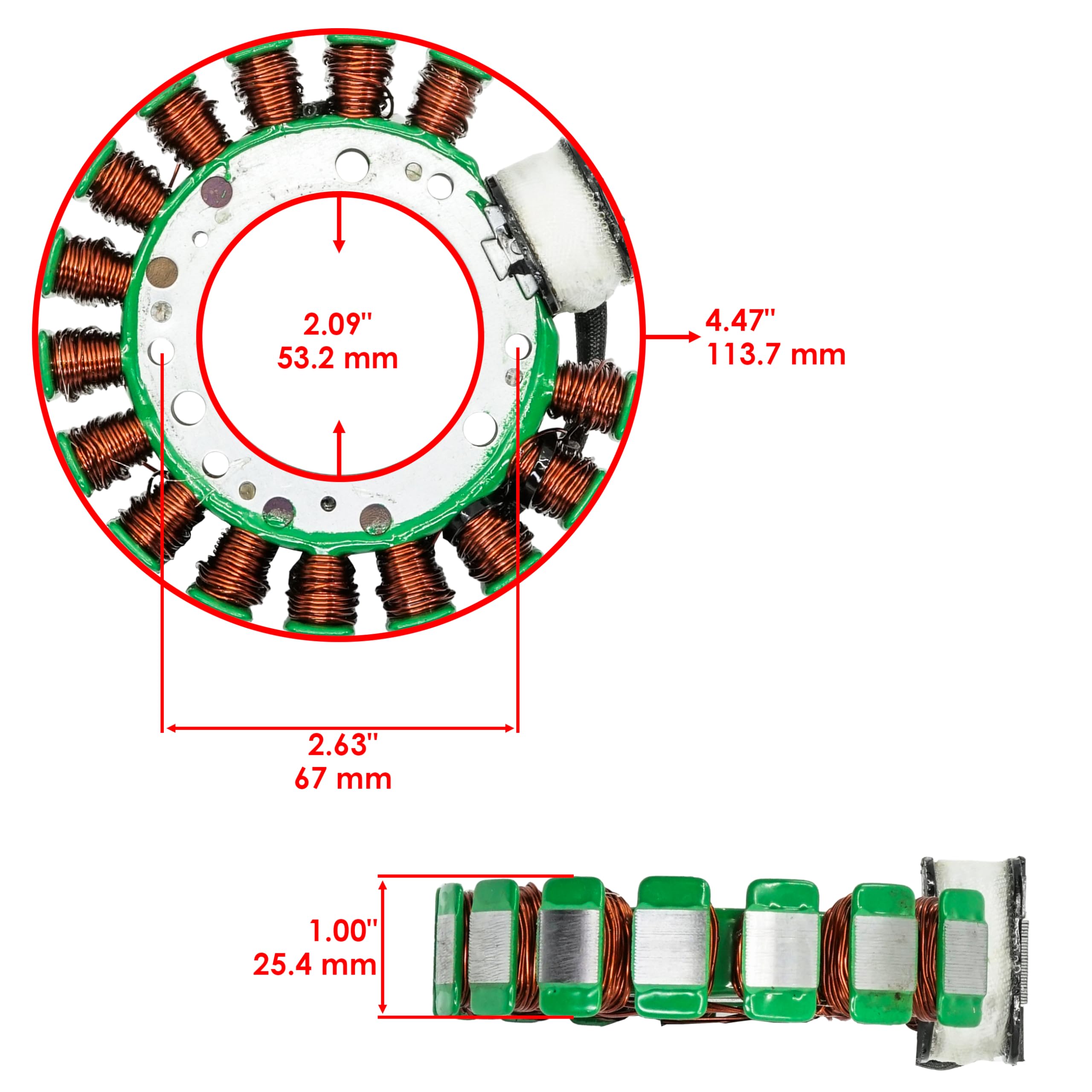 Caltric Stator Compatible With Yamaha Moto-4 350 Yfm350 Yfm-350 Yfm 350 Moto4 1987 1988 1989 Atv Magneto Generator New