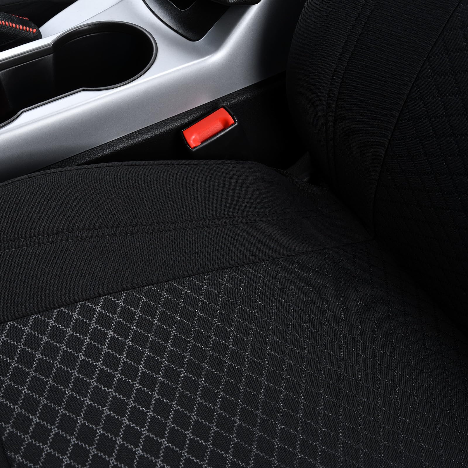 Flying Banner car seat Covers Full Set Velvet Cubic Stamp Breathable Rear Bench Split Black Gray Beige tan 40/60 50/50 60/40 (Fu