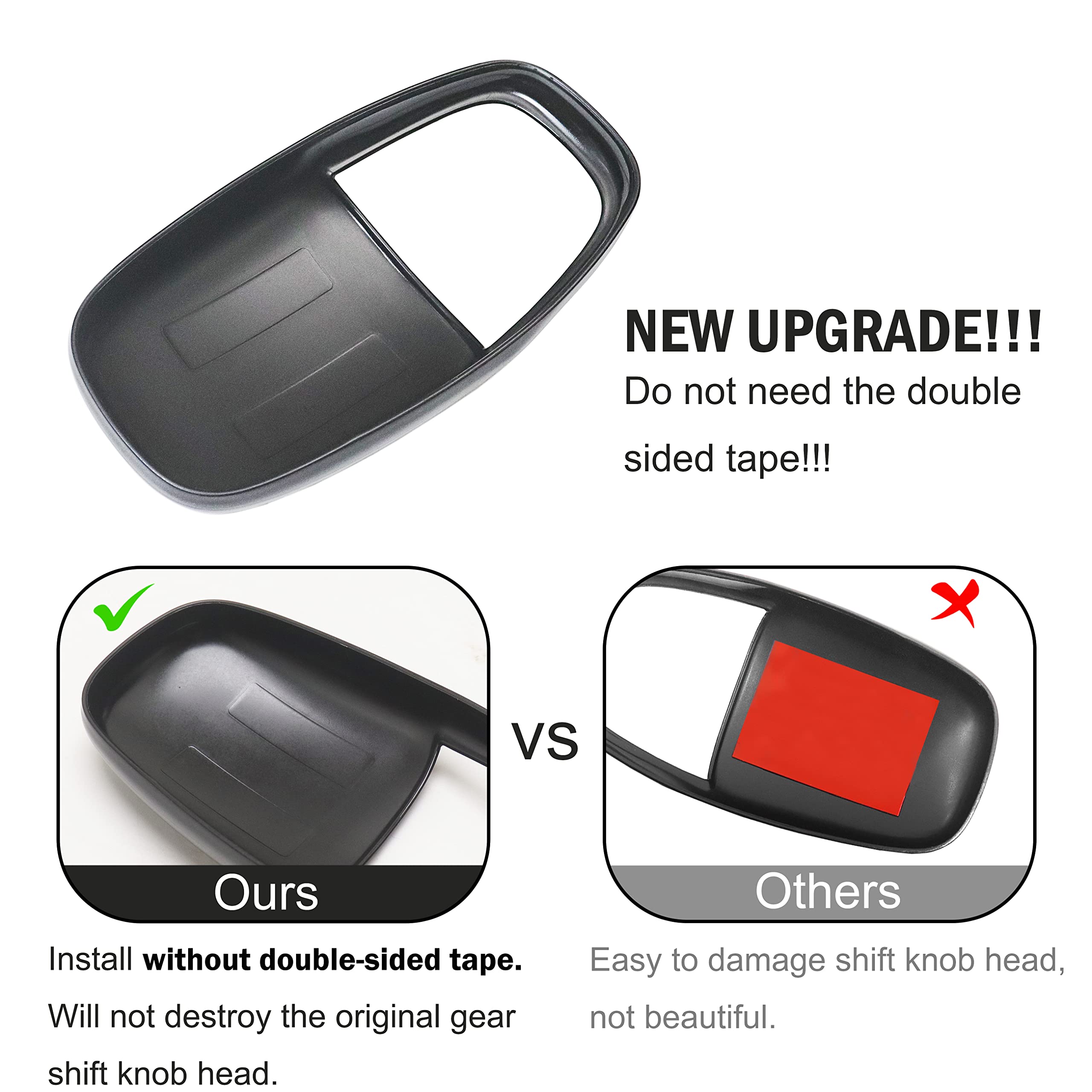 SENSHINE Gear Shift Knob Head Cover Trim for Dodge Charger Challenger Accessories 2015-2023 2024 Durango 2016-2024 Interior Shel