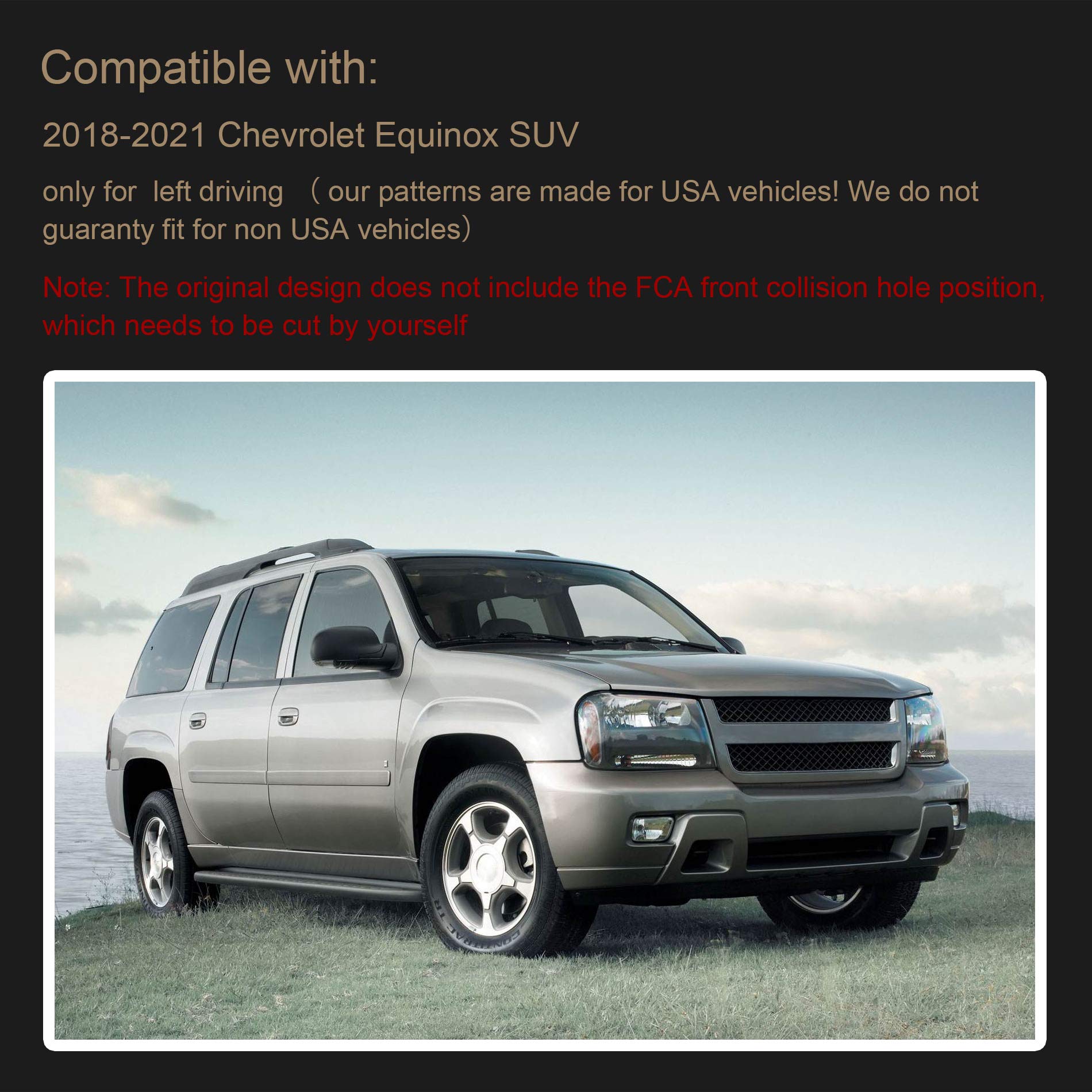 Speedwow Dash Board Custom Cover Mat Carpet Compatible With 2018 2019 2020 2021 Chevrolet Equinox Suv