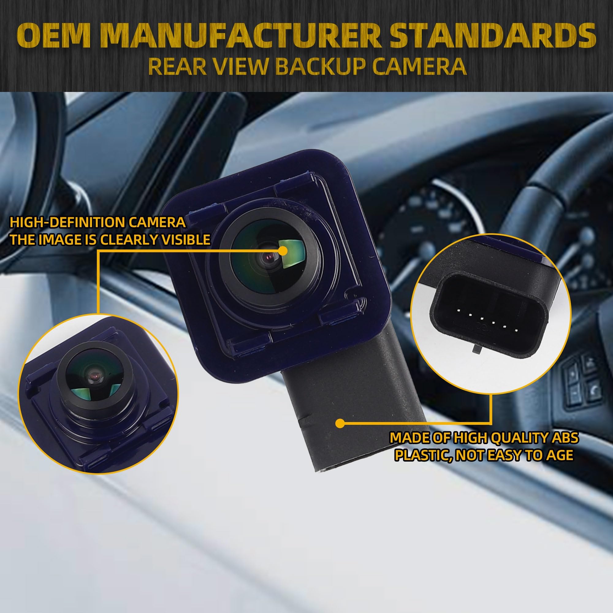 Dasbecan Rear View Backup Camera Compatible With Ford F150 2015 2016 2017 Replaces Fl3Z-19G490-D Fl3Z-19G490-B Parking Assist Ca