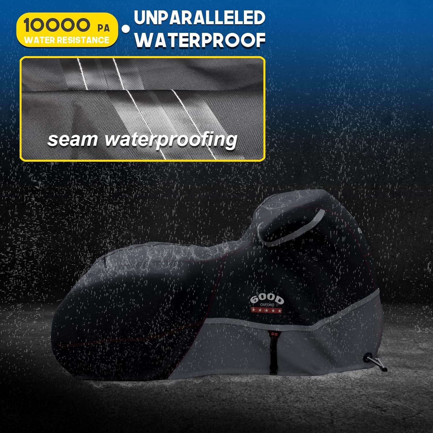 Rosefray Motorcycle Cover 600D Waterproof for Touring Models Harley Davidson Nightster,Sportster, Fat Boy Indoor & Outdoor Stora