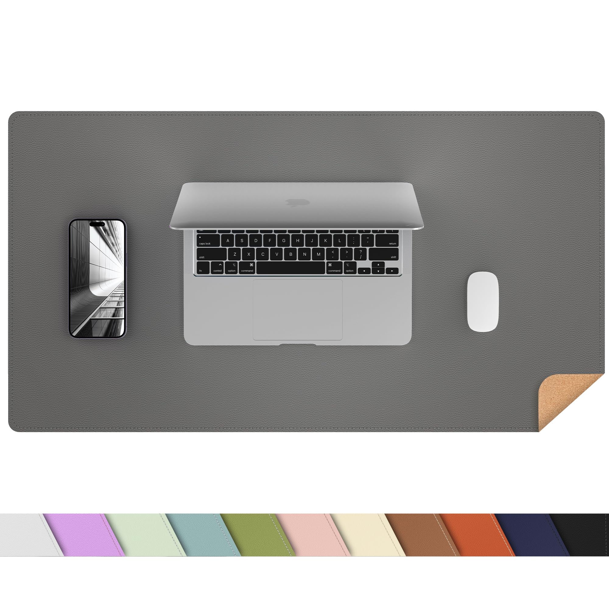 Desk Mat,35.4'' X 17'' Leather Desk Mat,Double-Sided Desk Pad,Desk Matt For Desktop,Large Mouse Pad,Office Desk Mat,Waterproof D