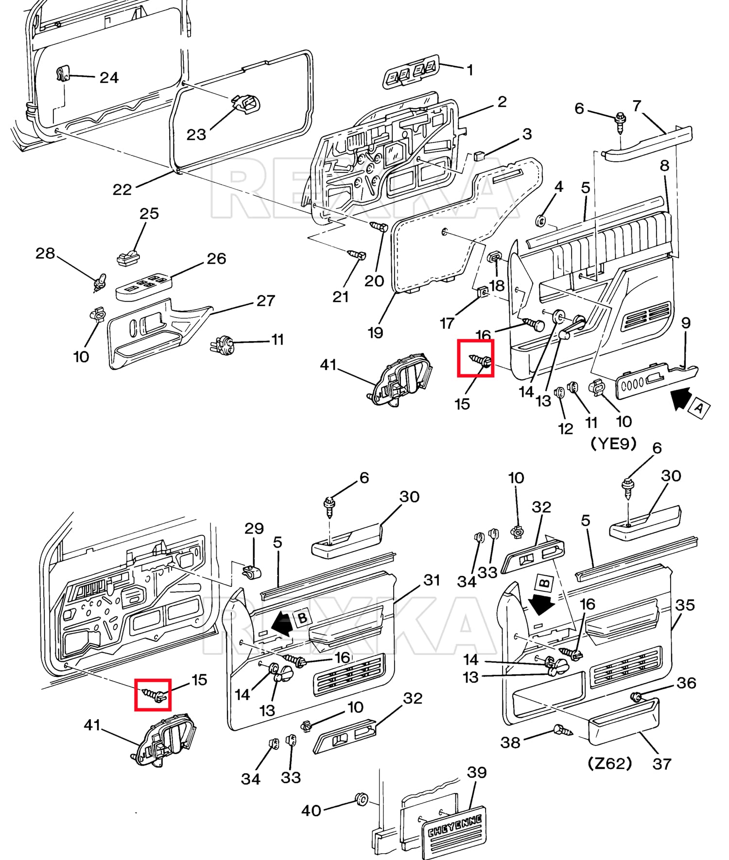 Rexka 81Pcs Door Panel Clips Retainers 15545202 Compatible With Gm Chevrolet Gmc Trucks Chevy Pickup Suv - Multipurpose Auto Tri