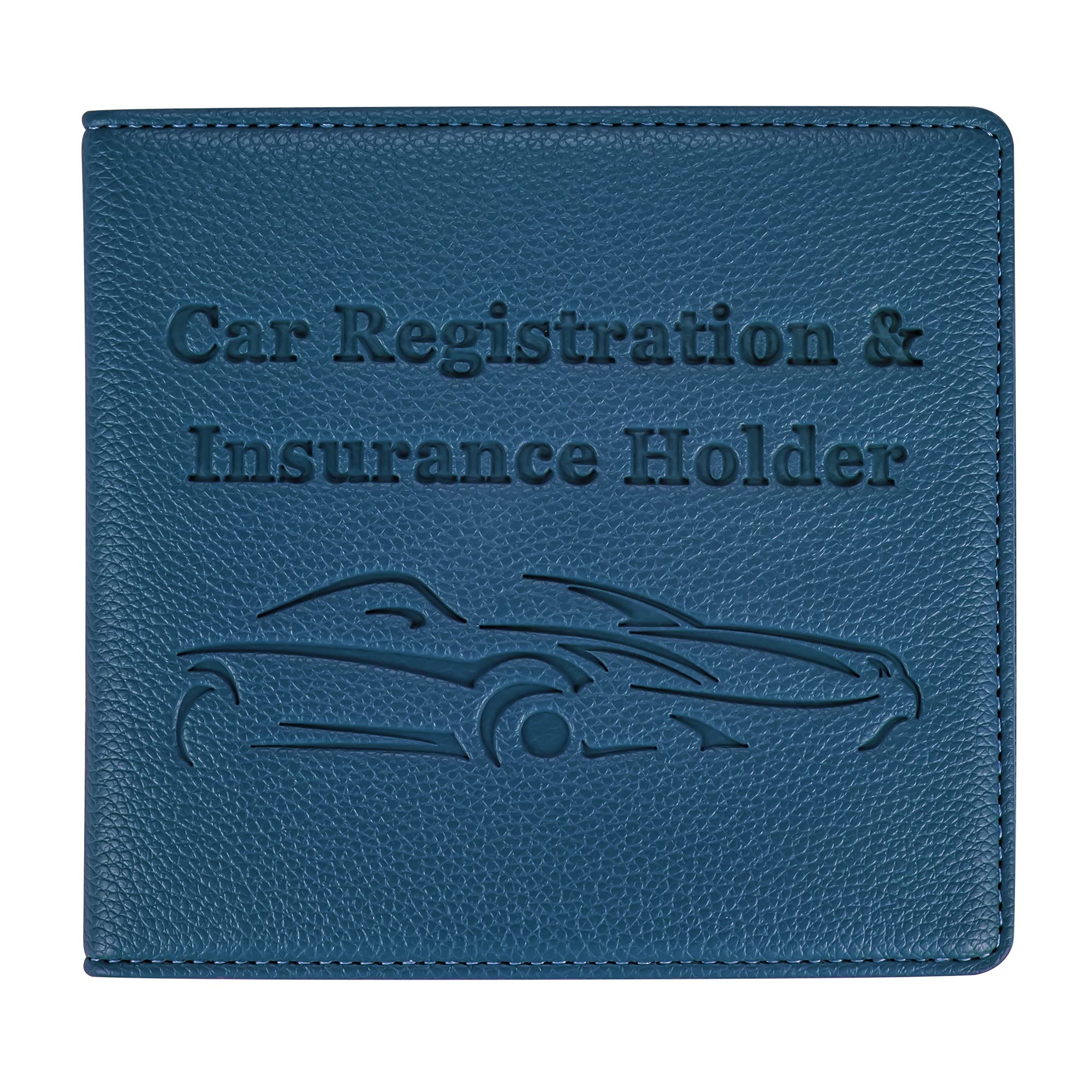 New Fashion Kingdom Car Registration And Insurance Holder, Premium Pu Leather Vehicle Glove Box Car Organizer Men Women Wallet A
