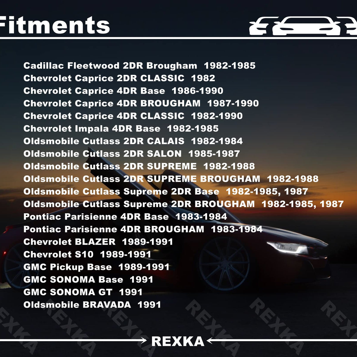 Rexka 30 pcs Quarter Belt Reveal Moulding Clips for GM 20175051 Cadillac Fleetwo WBCARB07H8728GD