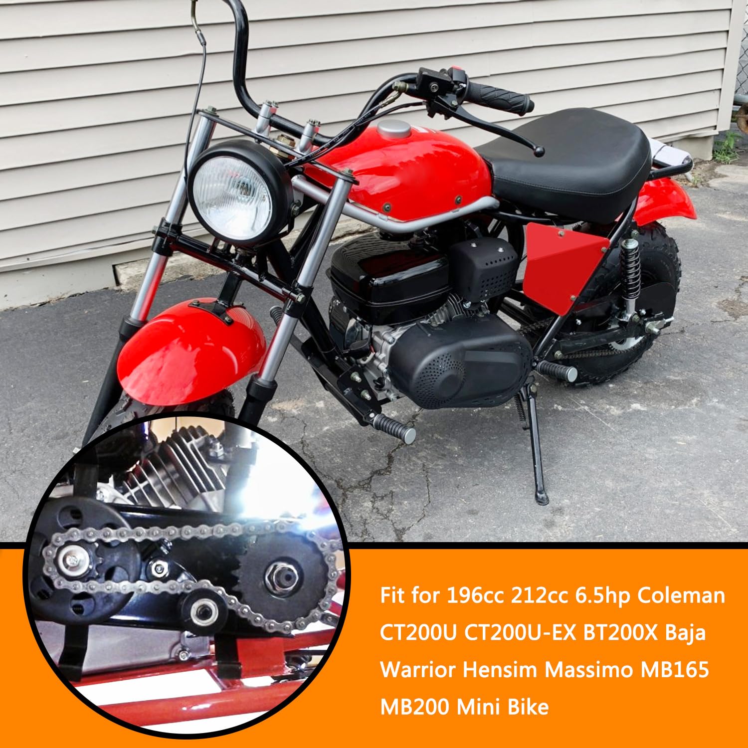 Holato Front #420 Roller Chain 42 Links + Master Link For 196Cc 212Cc 6.5Hp Coleman Ct200U Ct200U-Ex Bt200X Baja Warrior Hensim