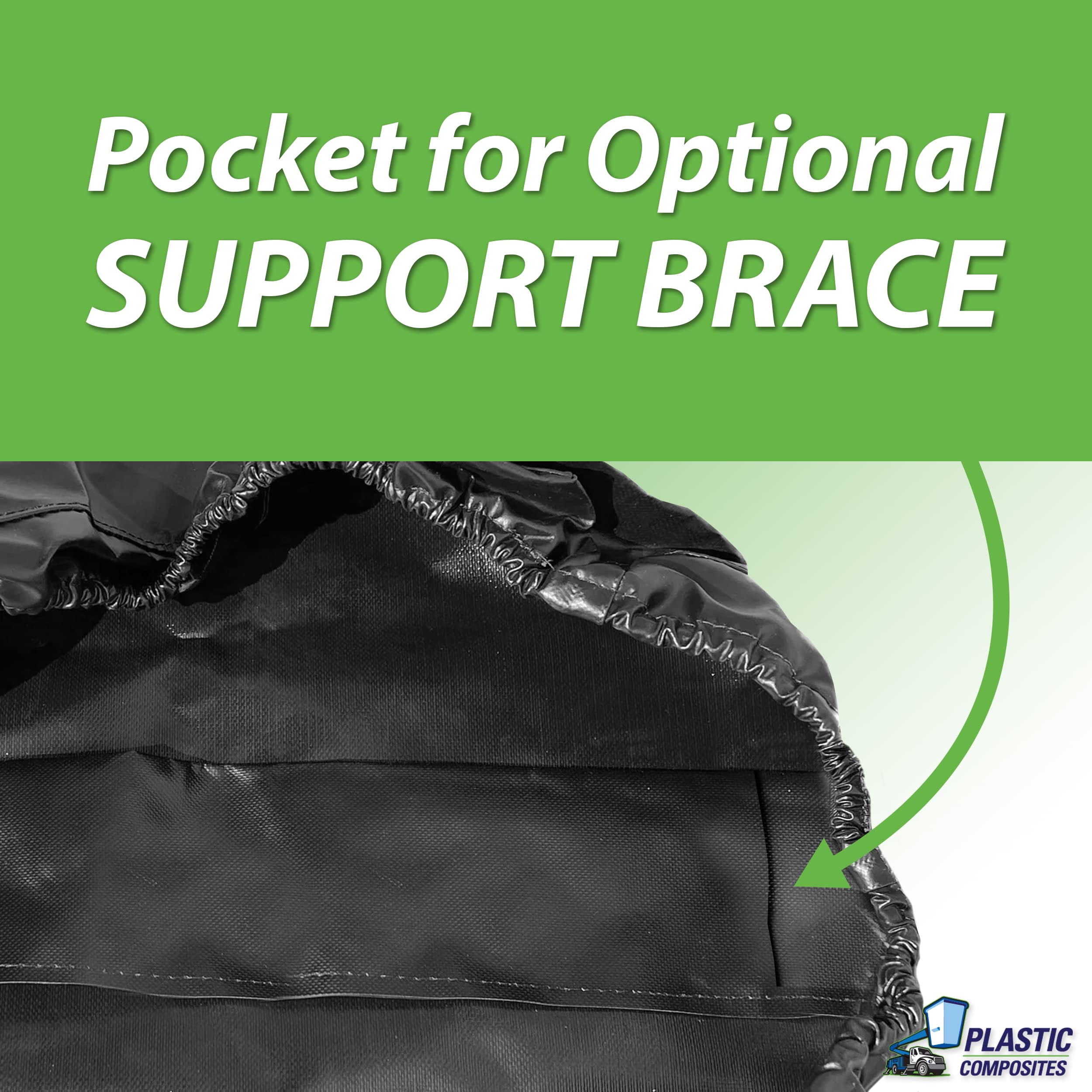 Bucket Truck Parts Heavy Duty Elastic Banded Bucket Cover With Support Pocket, Fits 1 Man Bucket 28''X28'' Edge To Edge