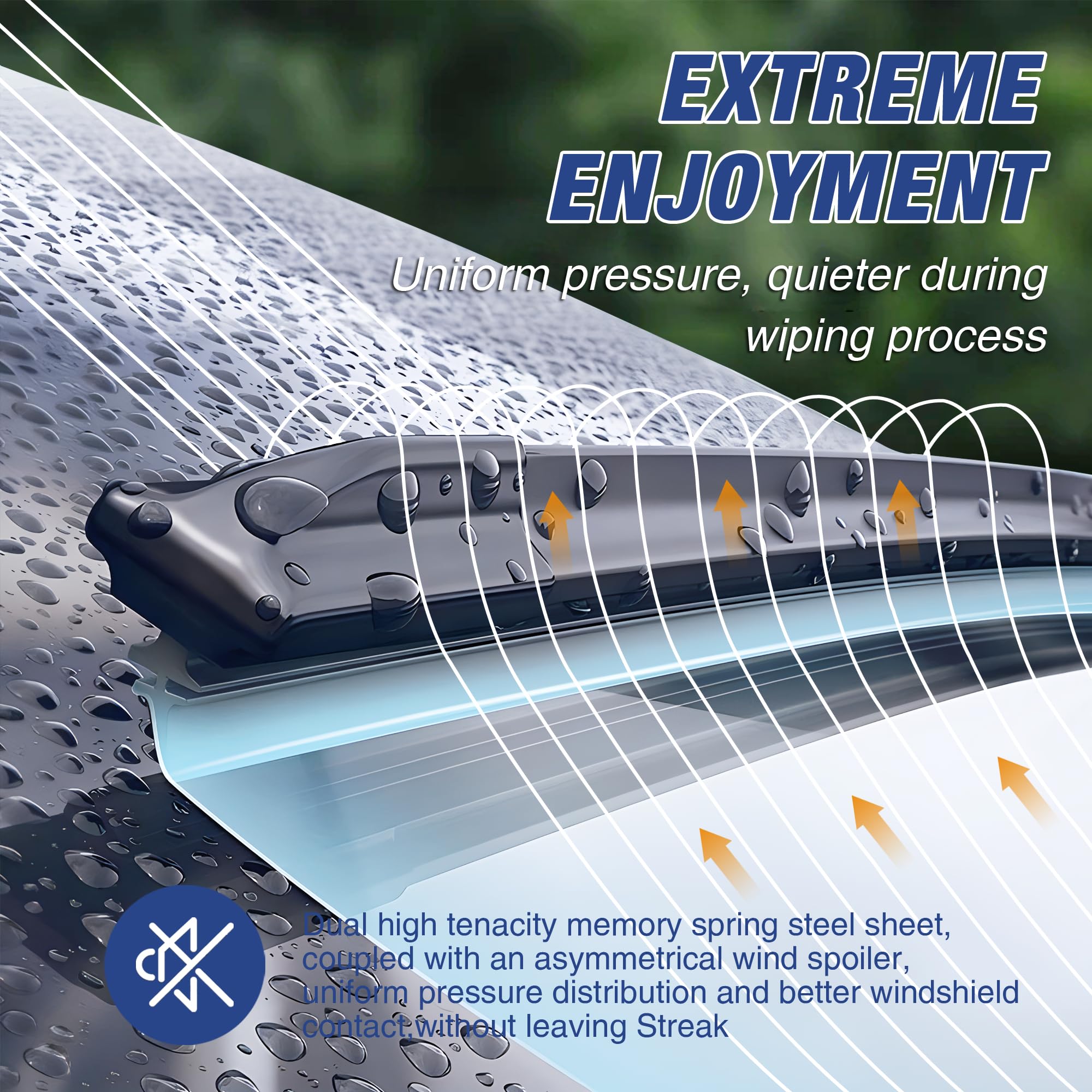 22''+22'' Wiper Blades Replacement For Chevy Silverado/Gmc Sierra 2014 2015 2016 2017 2018 (Set Of 2) Quiet And Durable Stable A