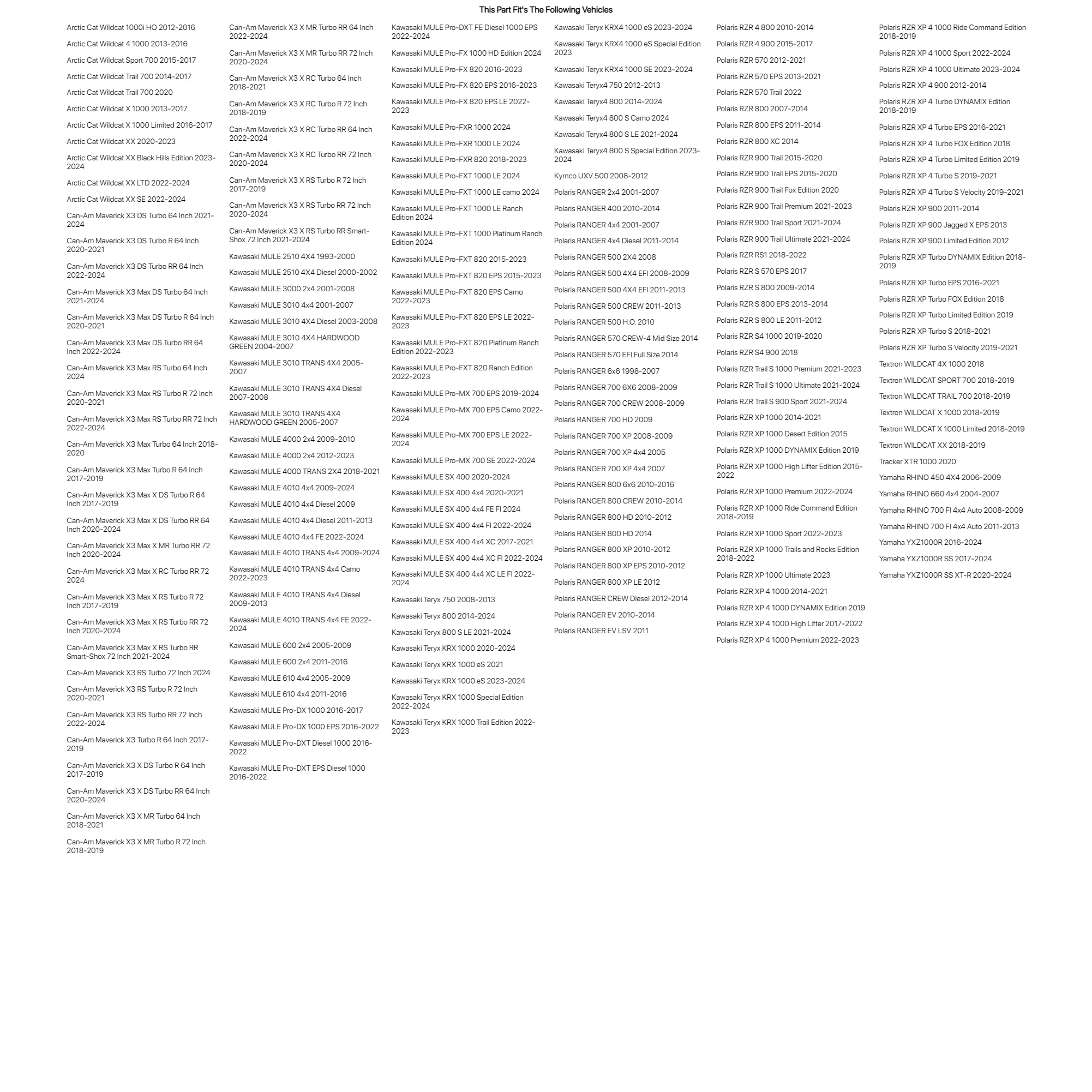 Seizmik Utv Side View Mirror For Polaris Ranger Rzr Xp Turbo Eps 2016-2018