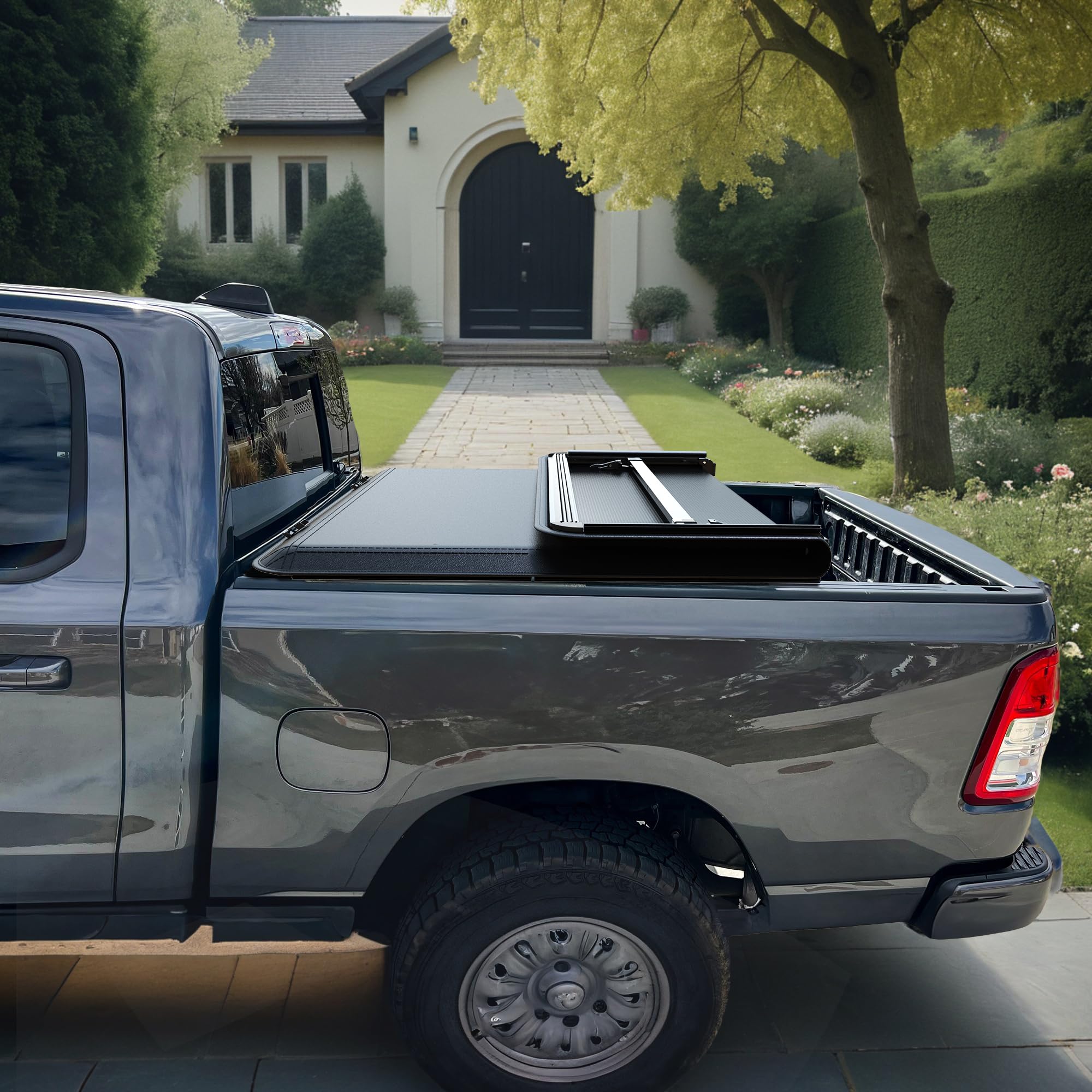Yitamotor Tailored Soft Tri-Fold Tonneau Cover For Ford F-150 6.5Ft Bed 2015-2025, Effortless Installation, Improved Fuel Effici