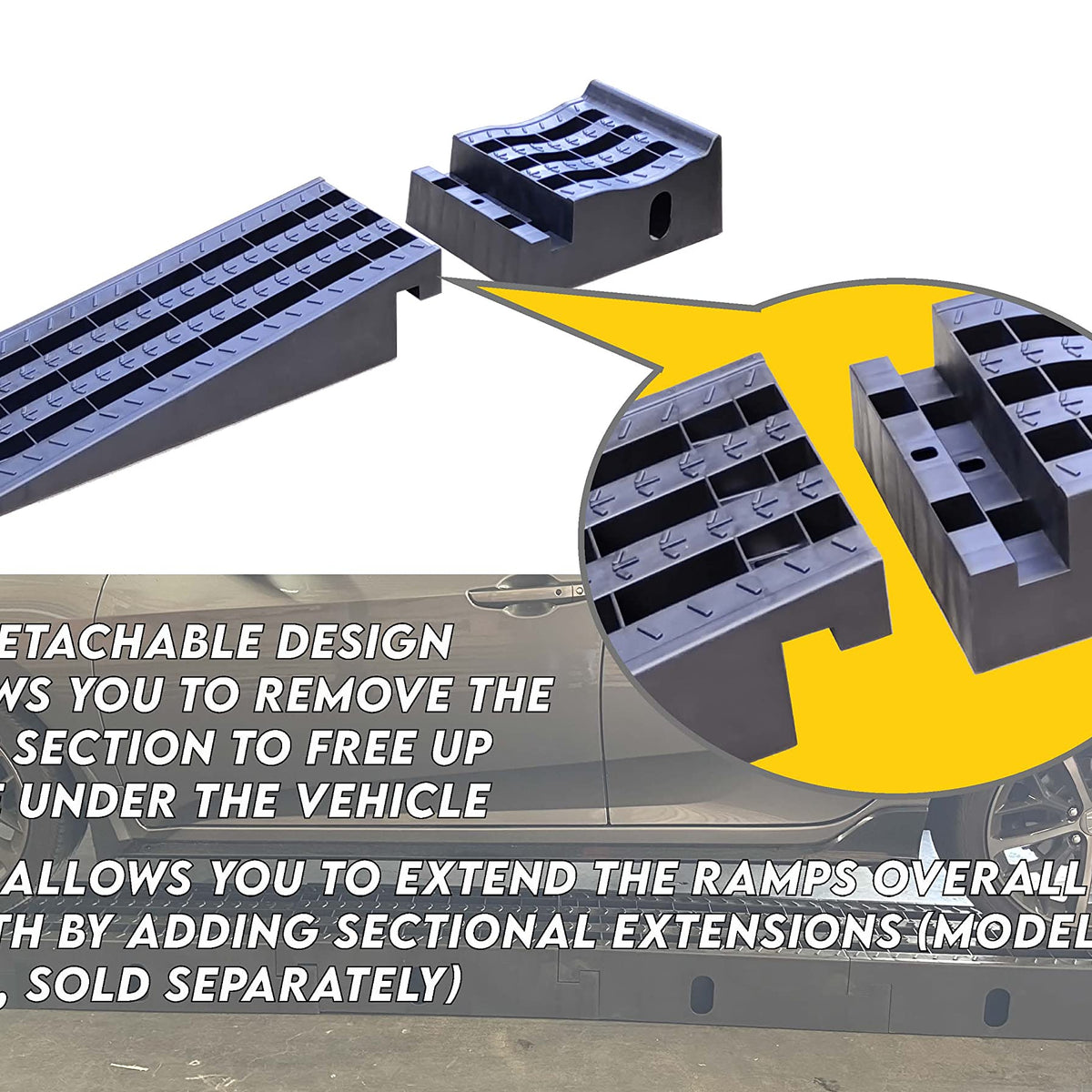 Maxxhaul 50709 Detachable Extendable Car Ramp Set, Portable Car Ramps ...