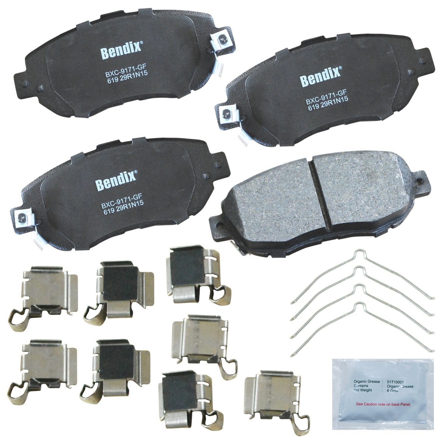Bendix Priority1 Cfc619 Ceramic Front Brake Pads For Lexus Gs300 2005-1993, Gs400 2000-1998, Gs430 2005-2001, Is300 2005-2001, S