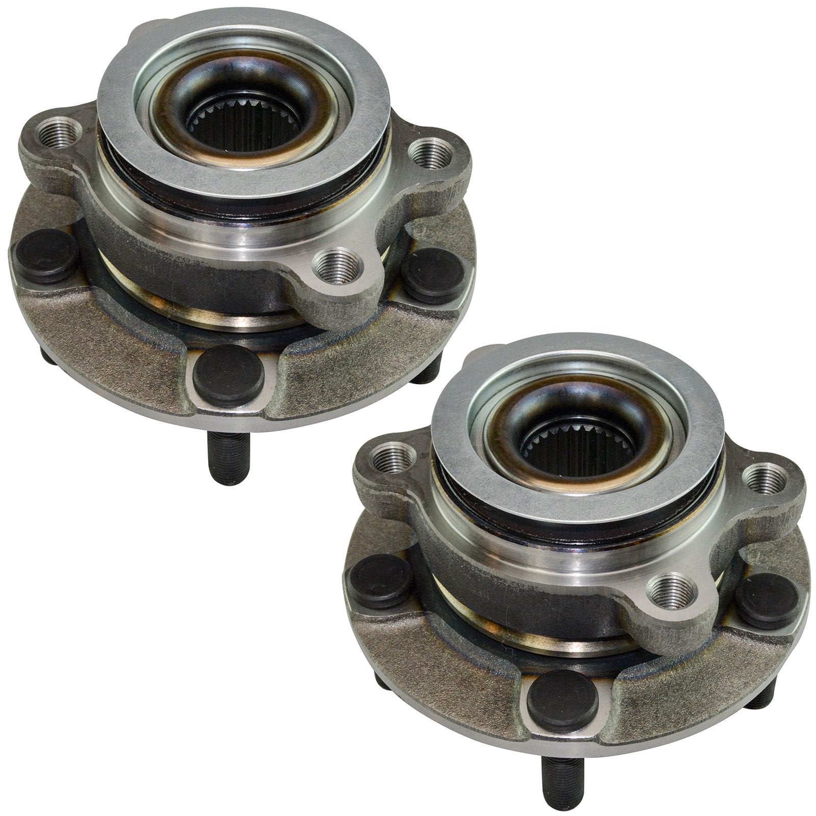 Trq Front Wheel Hub Bearings Assembly Set Compatible With 2011-2017 Nissan Juke 2011-2012 Leaf