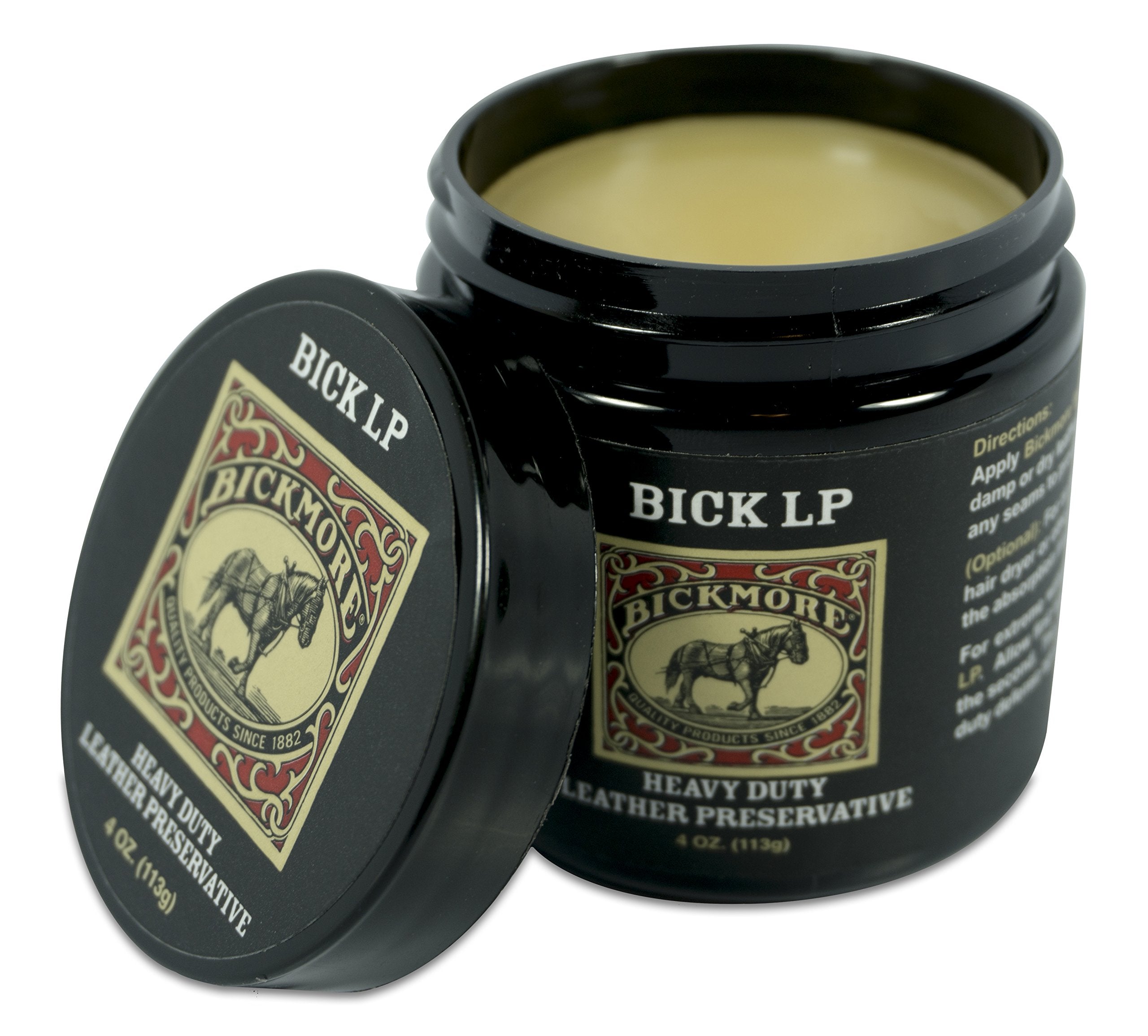 Bickmore Leather Conditioner, Scratch Repair Bick Lp 4Oz - Heavy Duty Lp Leather Preservative | Leather Protector, Softener And Restorer Balm For Dry, Cracked, And Scratched Leather | Made In Usa