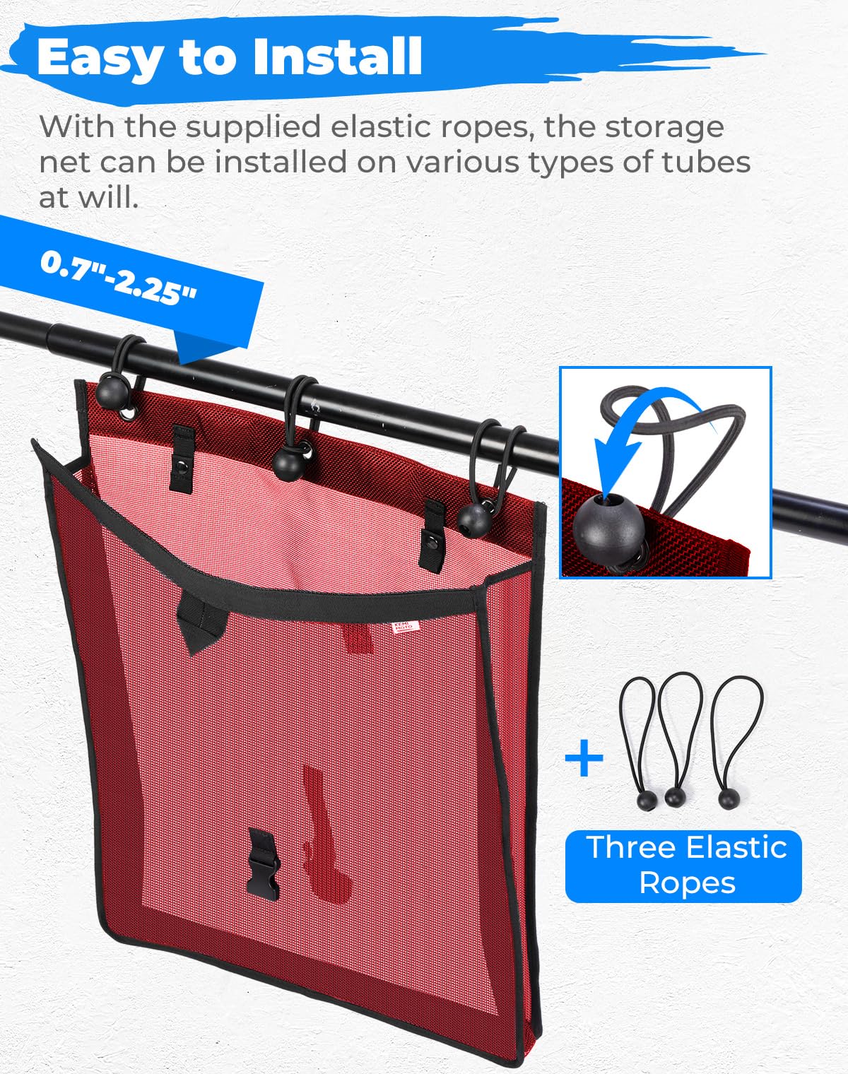 KEMIMOTO Universal Large Trash Bag for UTV ATV, Dry-Wet Trash Sack PVC Mesh Bag Universal Accessorie Compatible with Polaris RZR