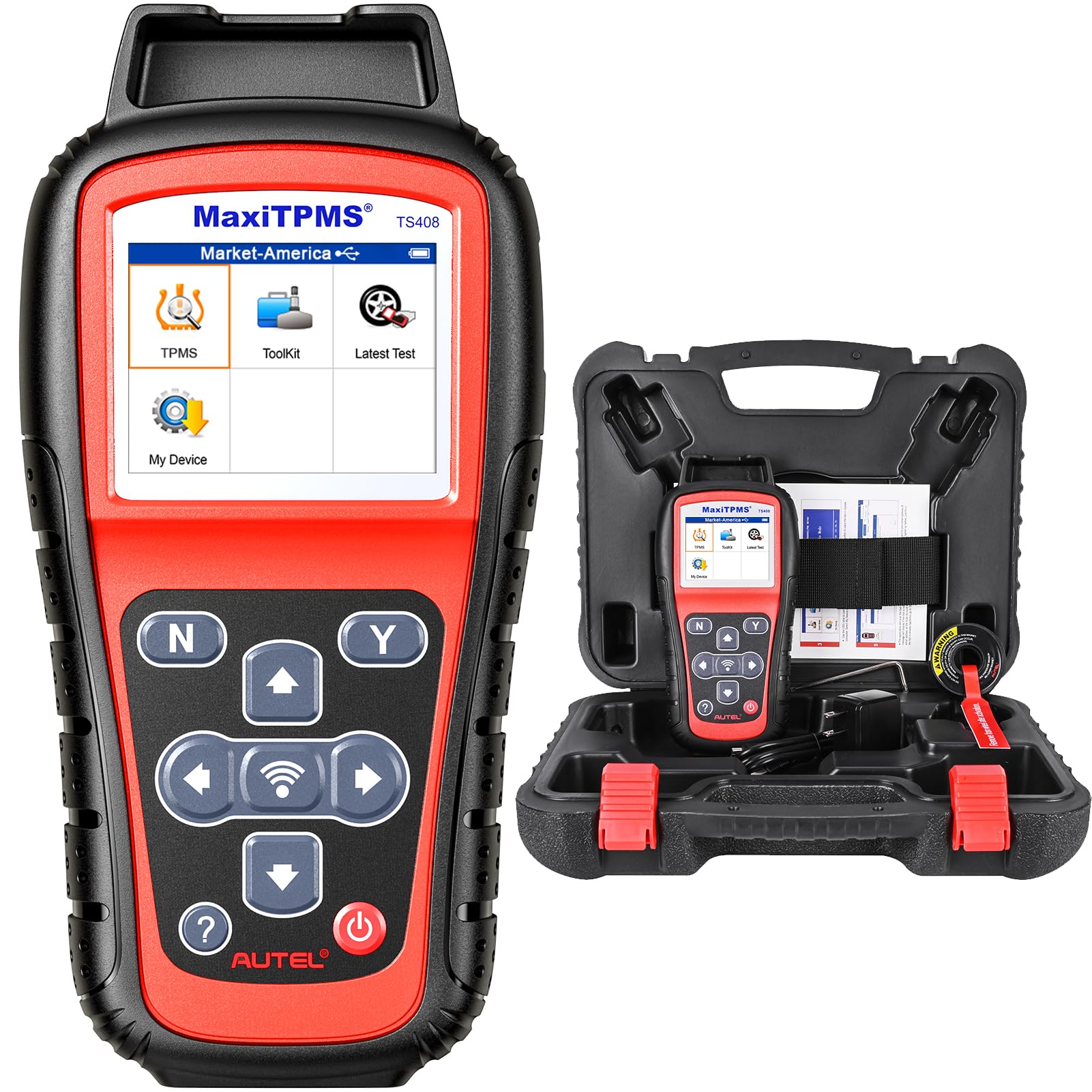 Autel Maxitpms Ts408S, 2025 Tpms Relearn Tool Updated Of Ts401 Ts408, Obd Ii Programming Scanner, Oem Sensor(315 433Mhz) Relearn, Activation, Reset, Read Clear Dtcs, Smae As Ts501 Pro Ts508Wifi Ts601