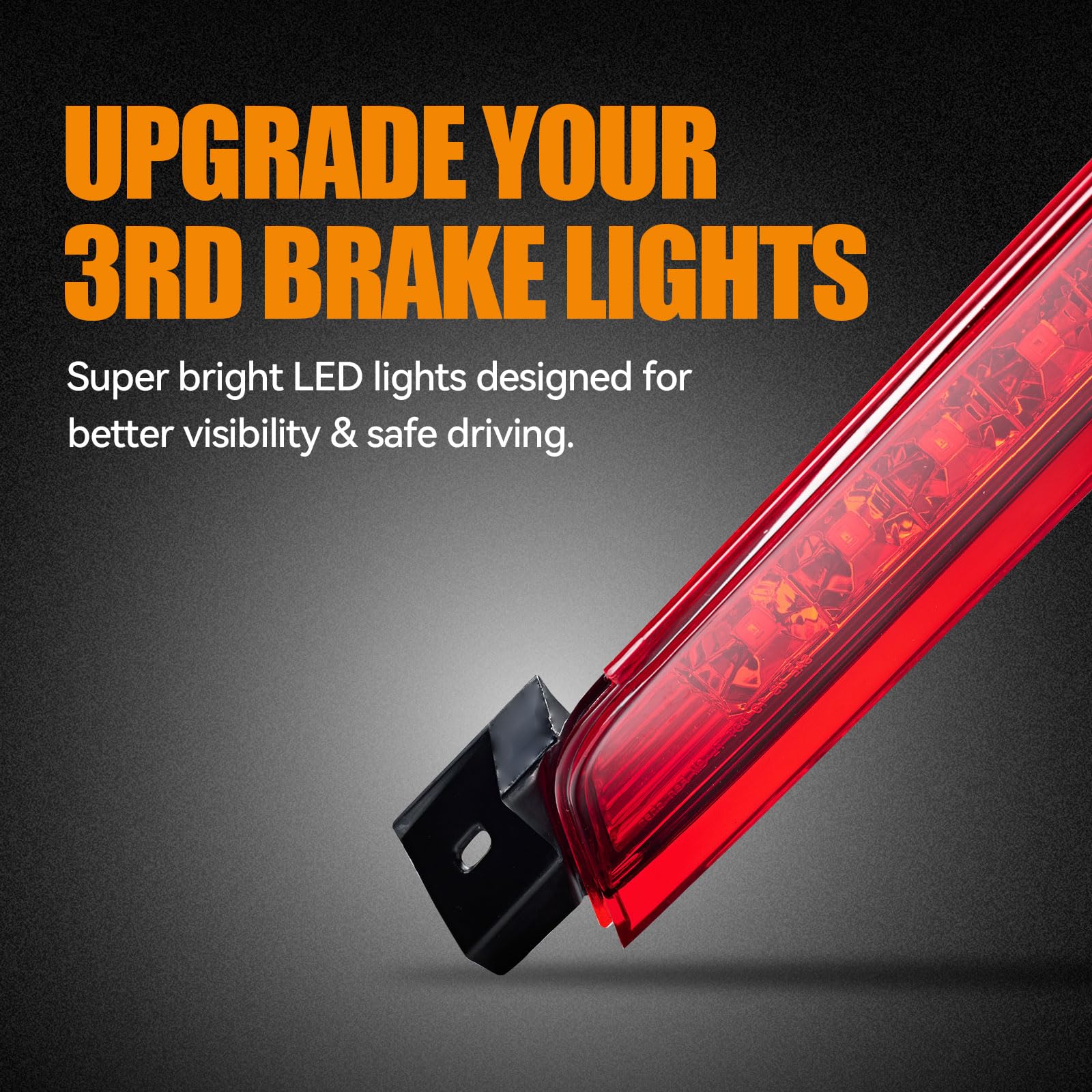 Cxdar Third 3Rd Brake Light Led For 2010-2017 Chevy Equinox, High Mount Rear Brake Lights Assembly For 10-17 Gmc Terrain, Waterp