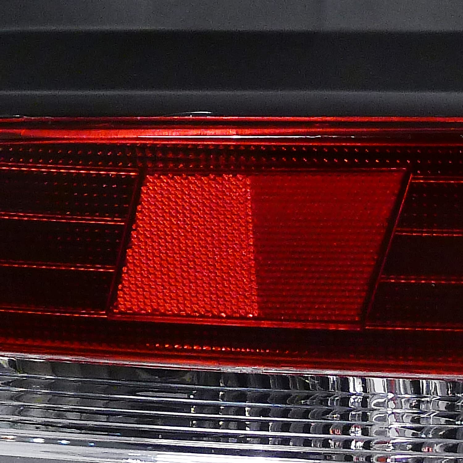 SPEC-D Tuning Tail Lights for 1997-2001 Honda Prelude, Red Clear Lens, Left + Right Pair, Model LT-PL97RPW-RS