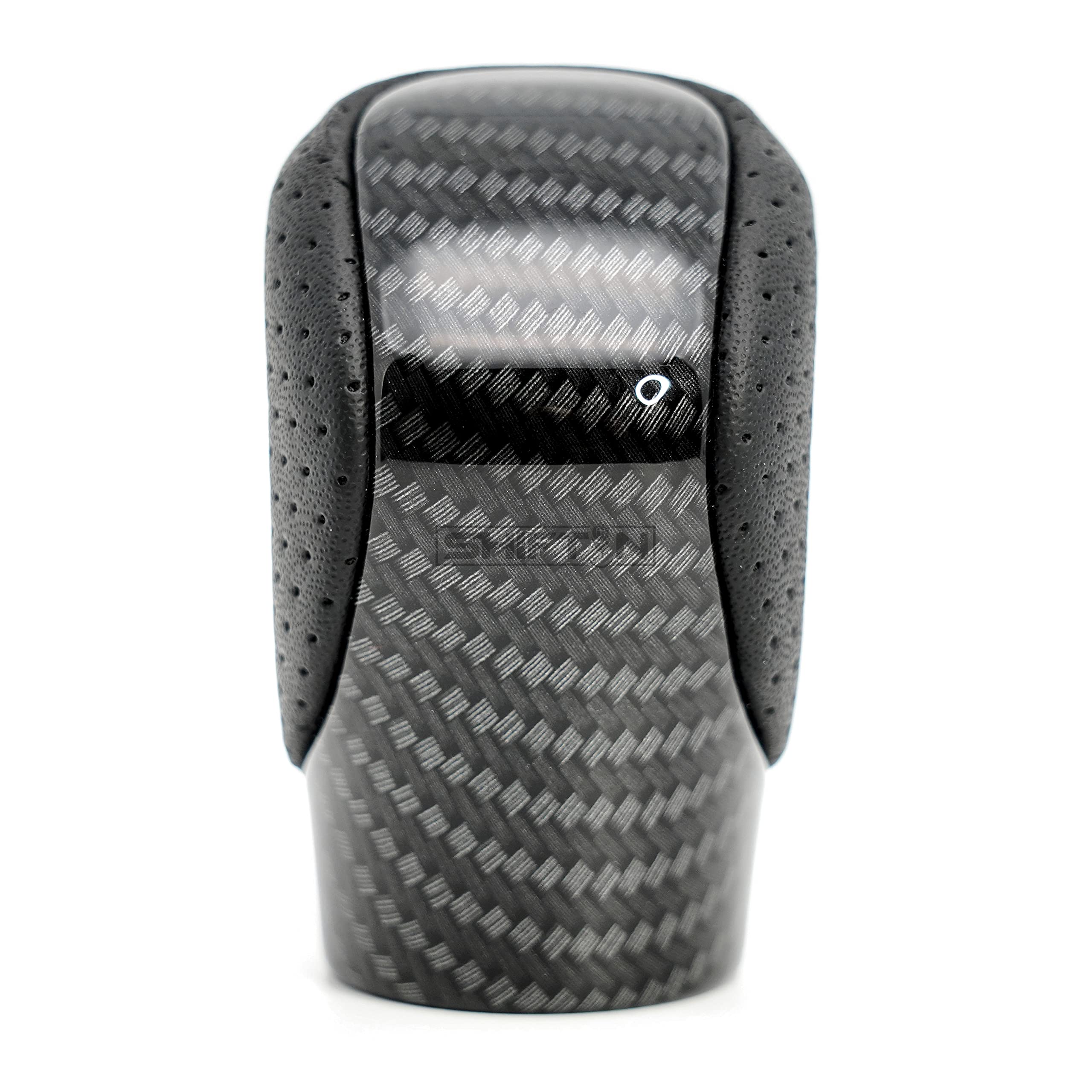 Shiftin Gear Shift Knob Shifter For Lexus Es Gs Gx Is Nx Rc Rx 200T 300 350 3450H 450Hl 350L (Punched Black Leather/Carbon Patte