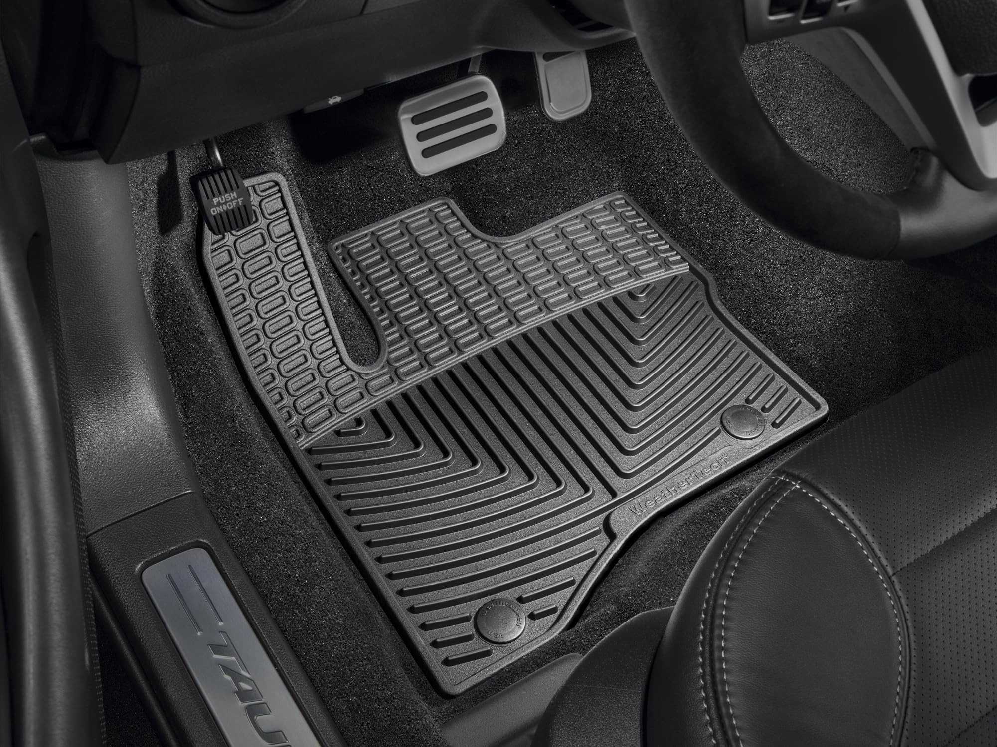 WeatherTech All-Weather Floor Mats for Taurus, MKS - 1st Row (W238), Black