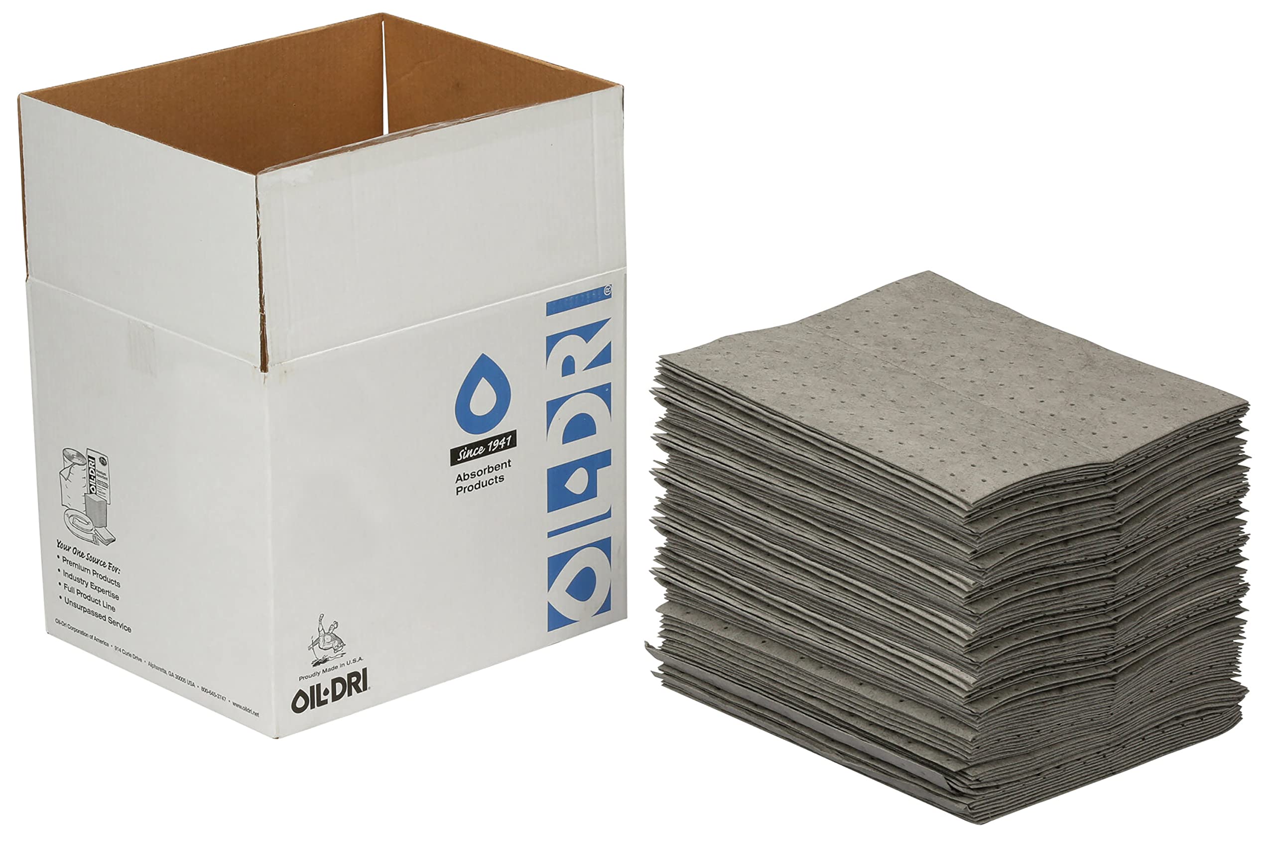 Oil-Dri L91003 15 W x 19 L Universal Light Weight Perforated Pad, 200 Mats/Box